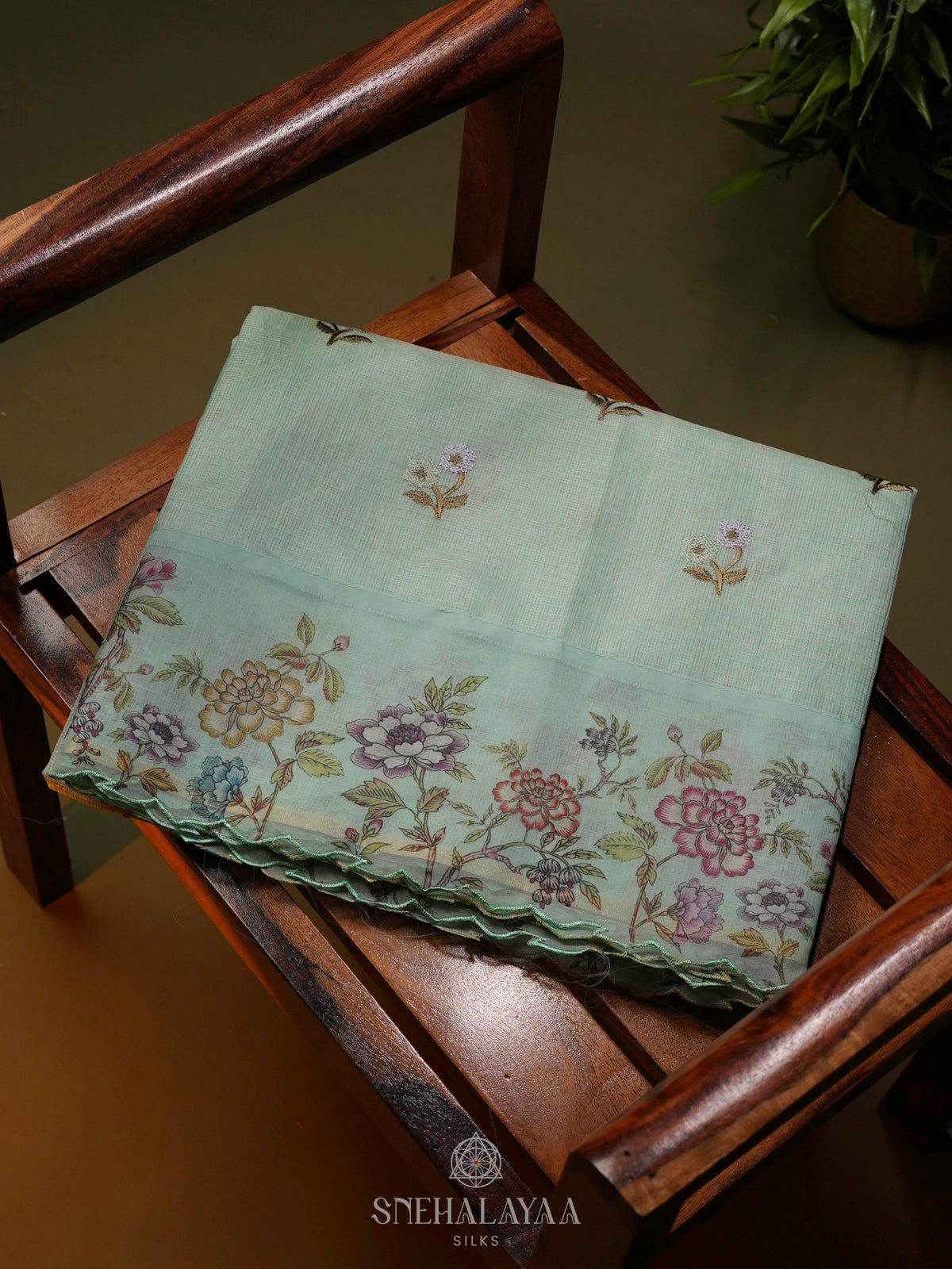 Mint Green Kota Saree