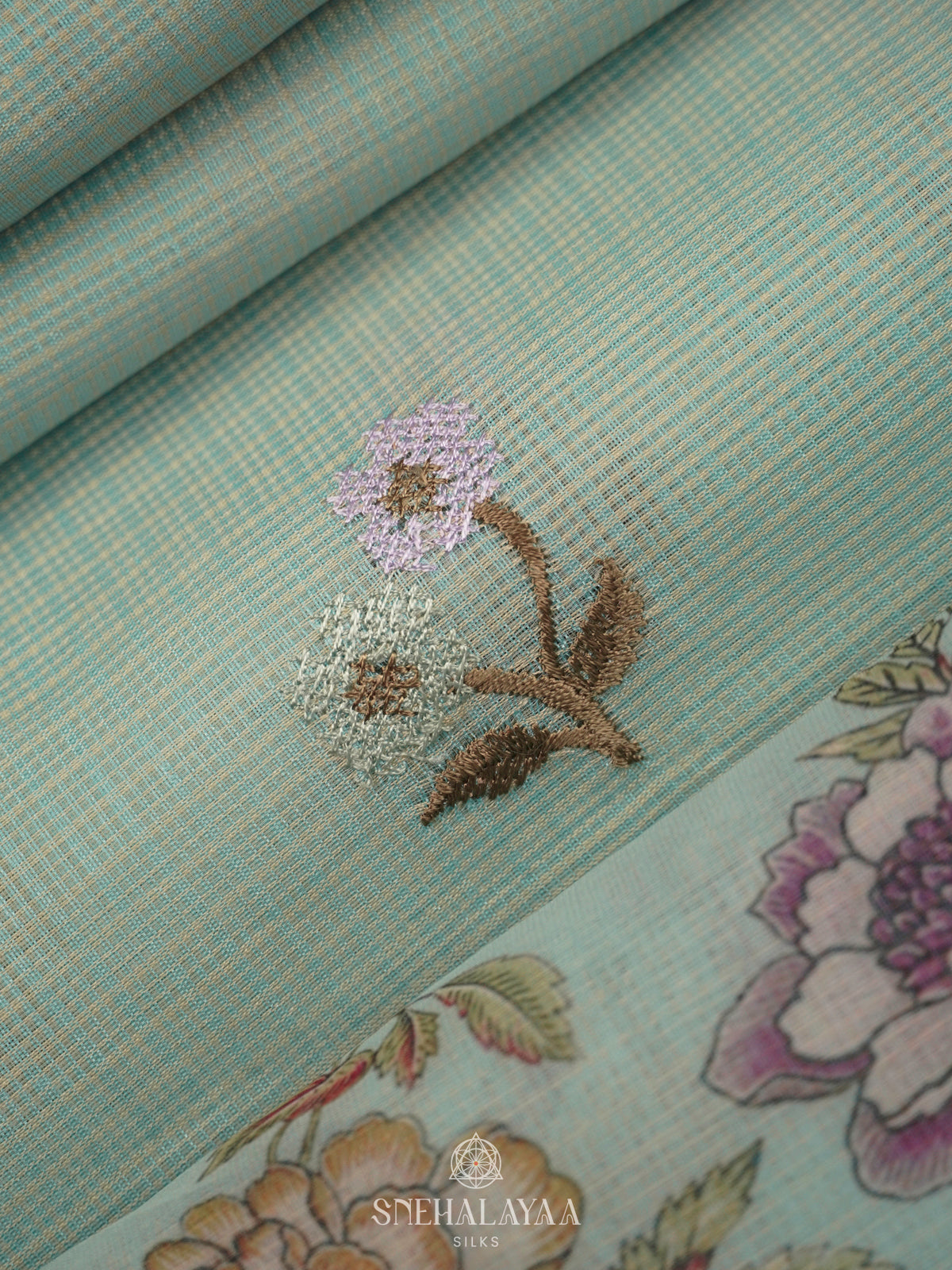 Mint Green Kota Saree