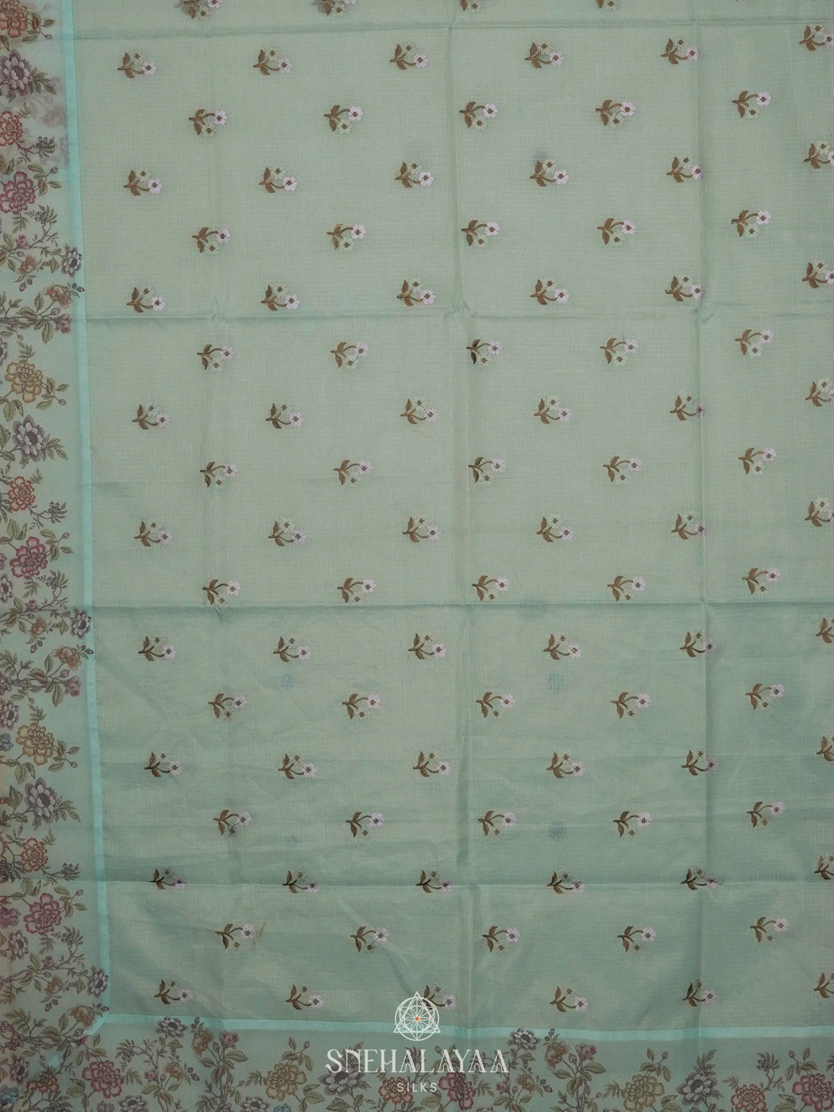 Mint Green Kota Saree
