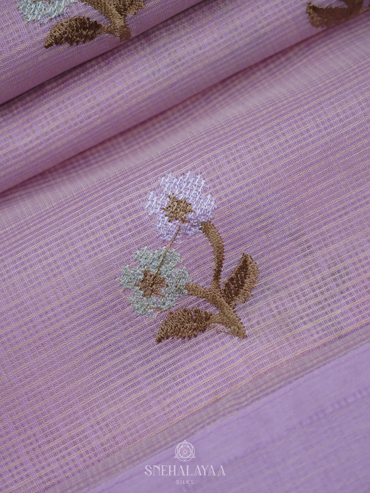 Lavender Kota Saree
