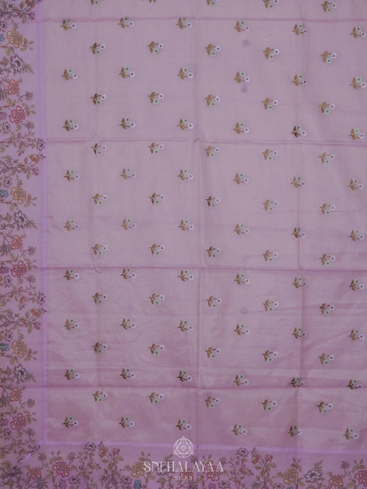Lavender Kota Saree