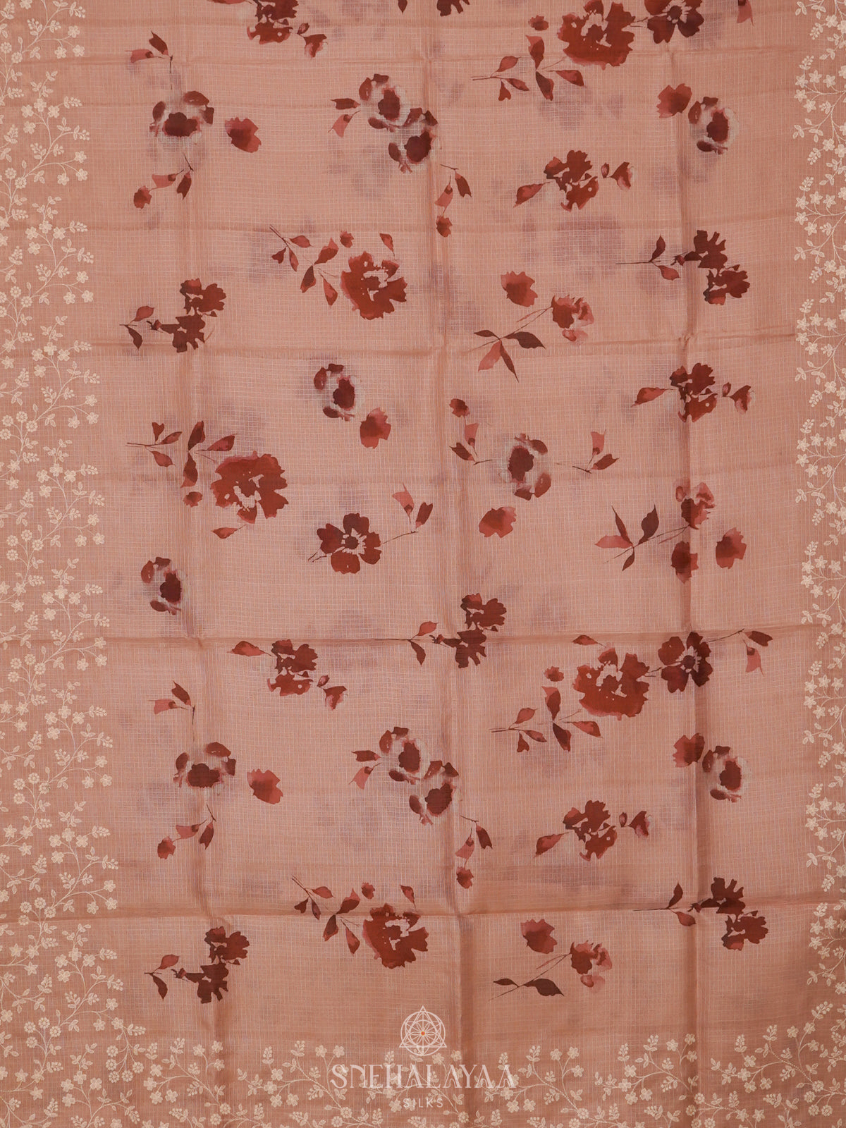 Peach Kota Saree