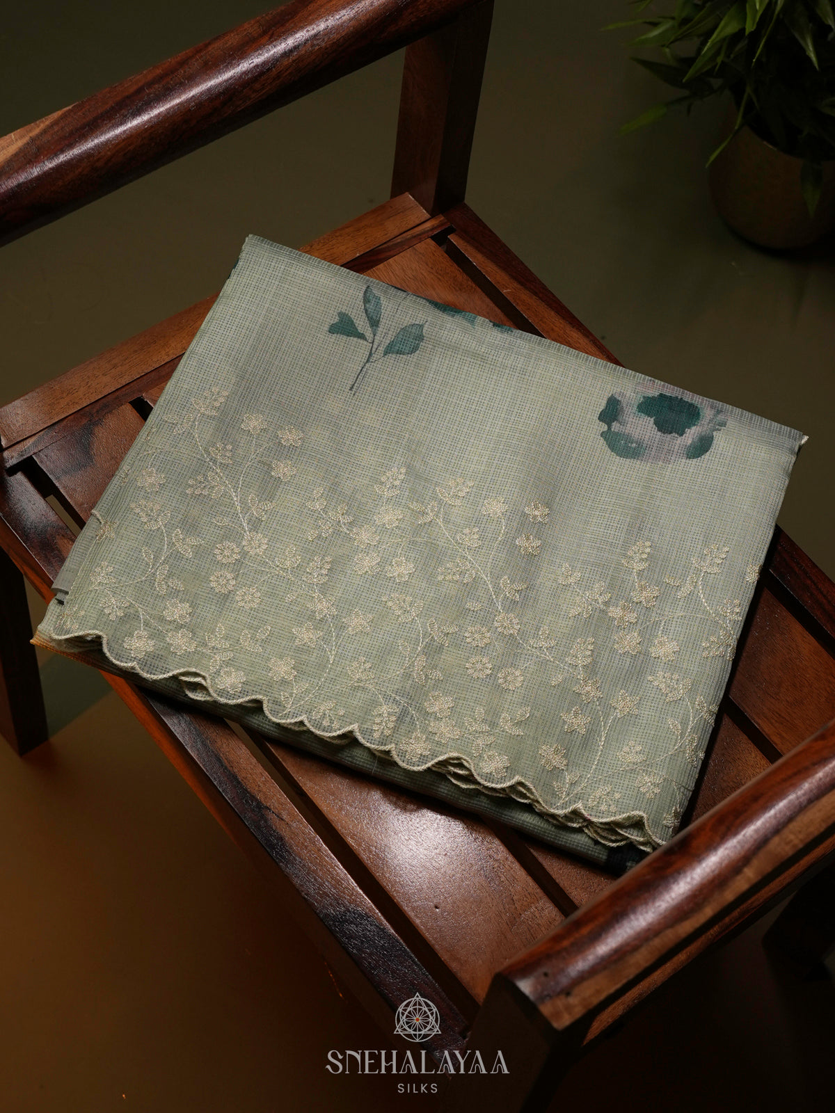 Pale Green Kota Saree