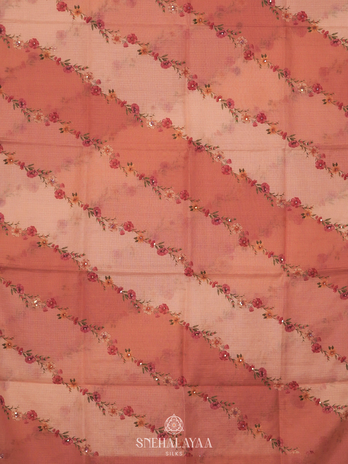 Peach Kota Saree