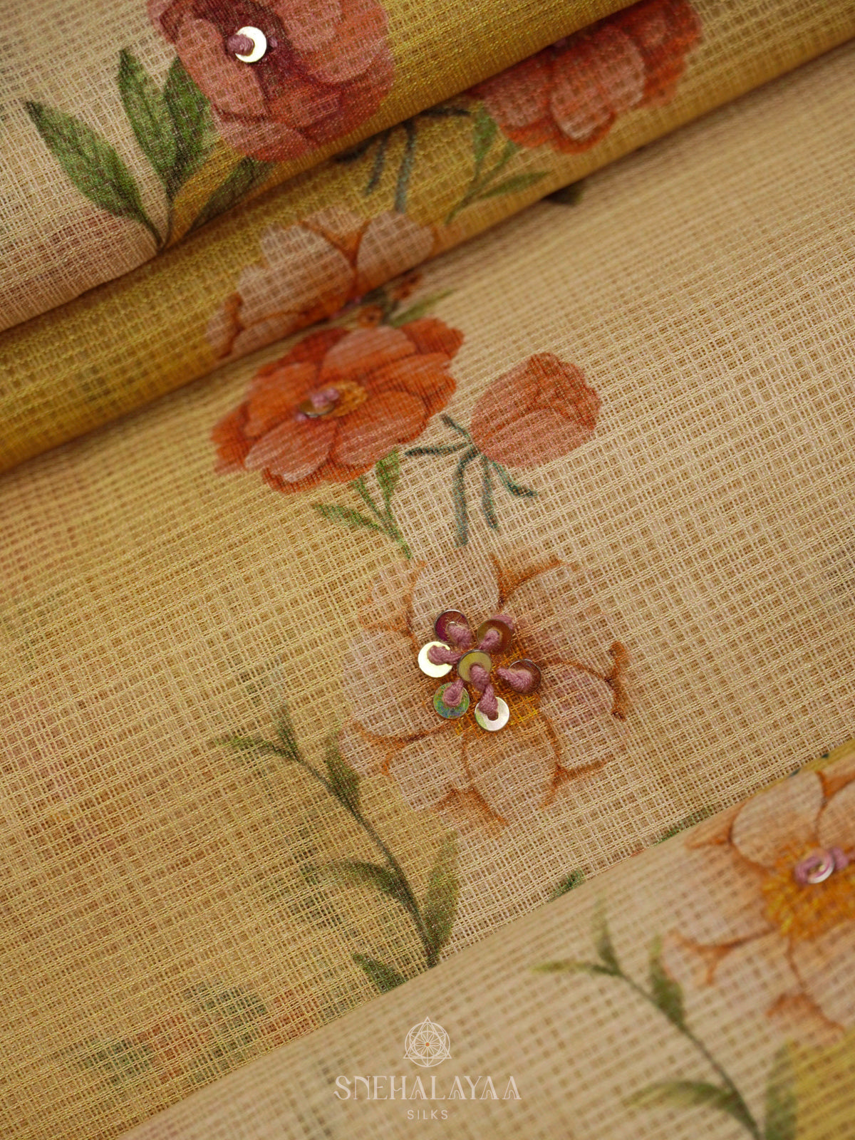 Orange Kota Saree