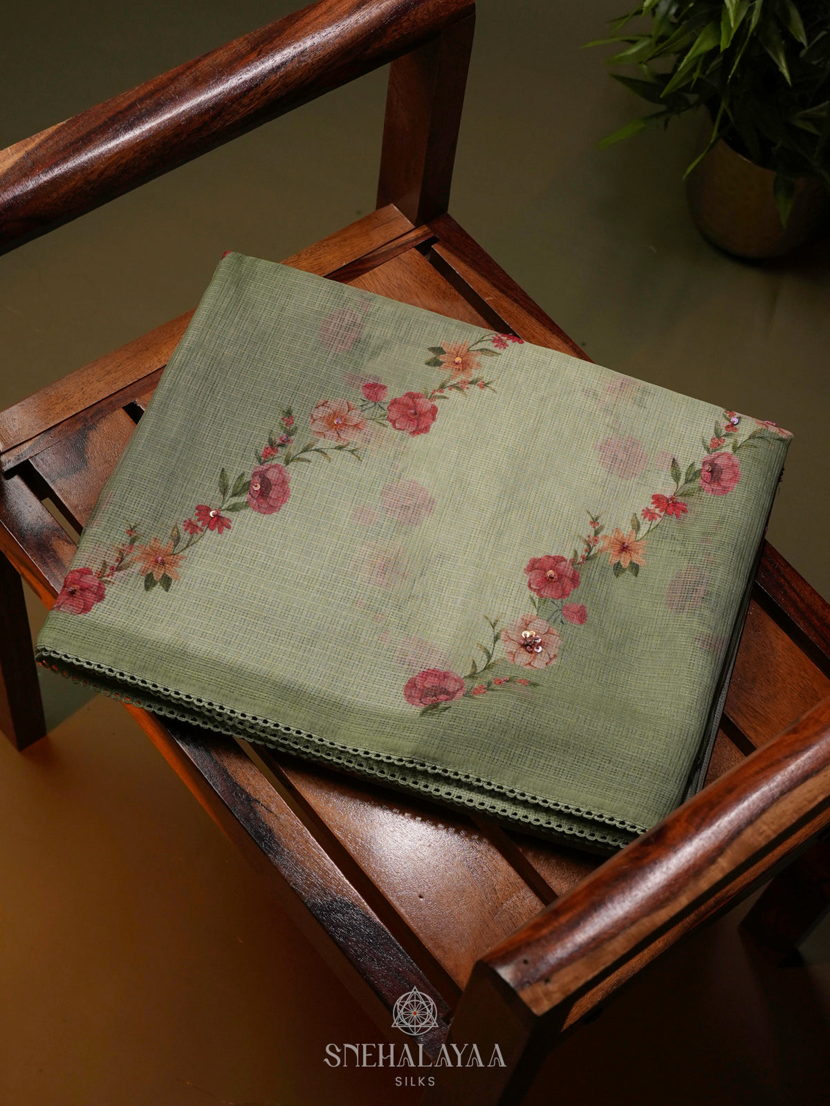 Pale Green Kota Saree