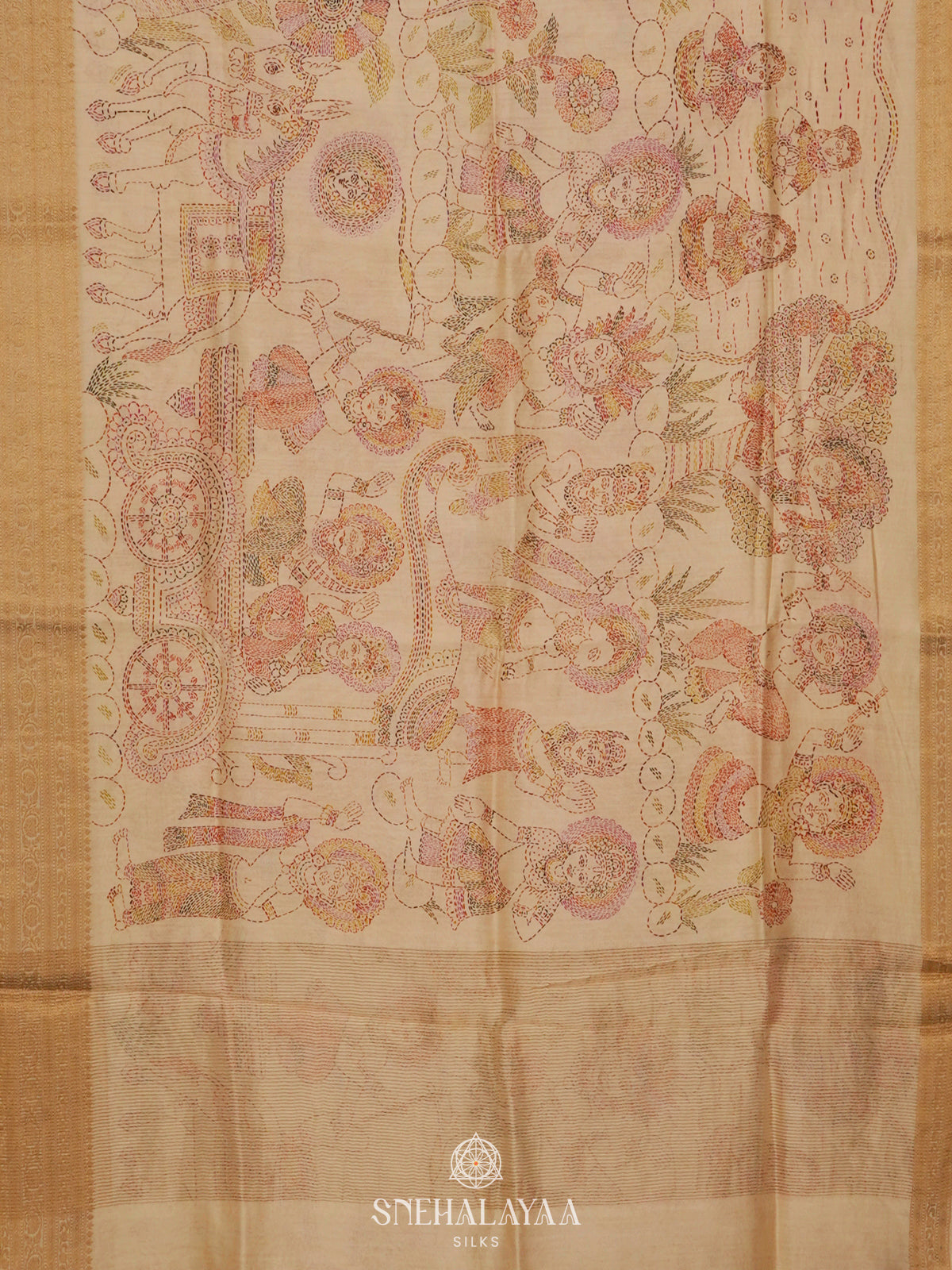 Pale Yellow Chanderi Saree