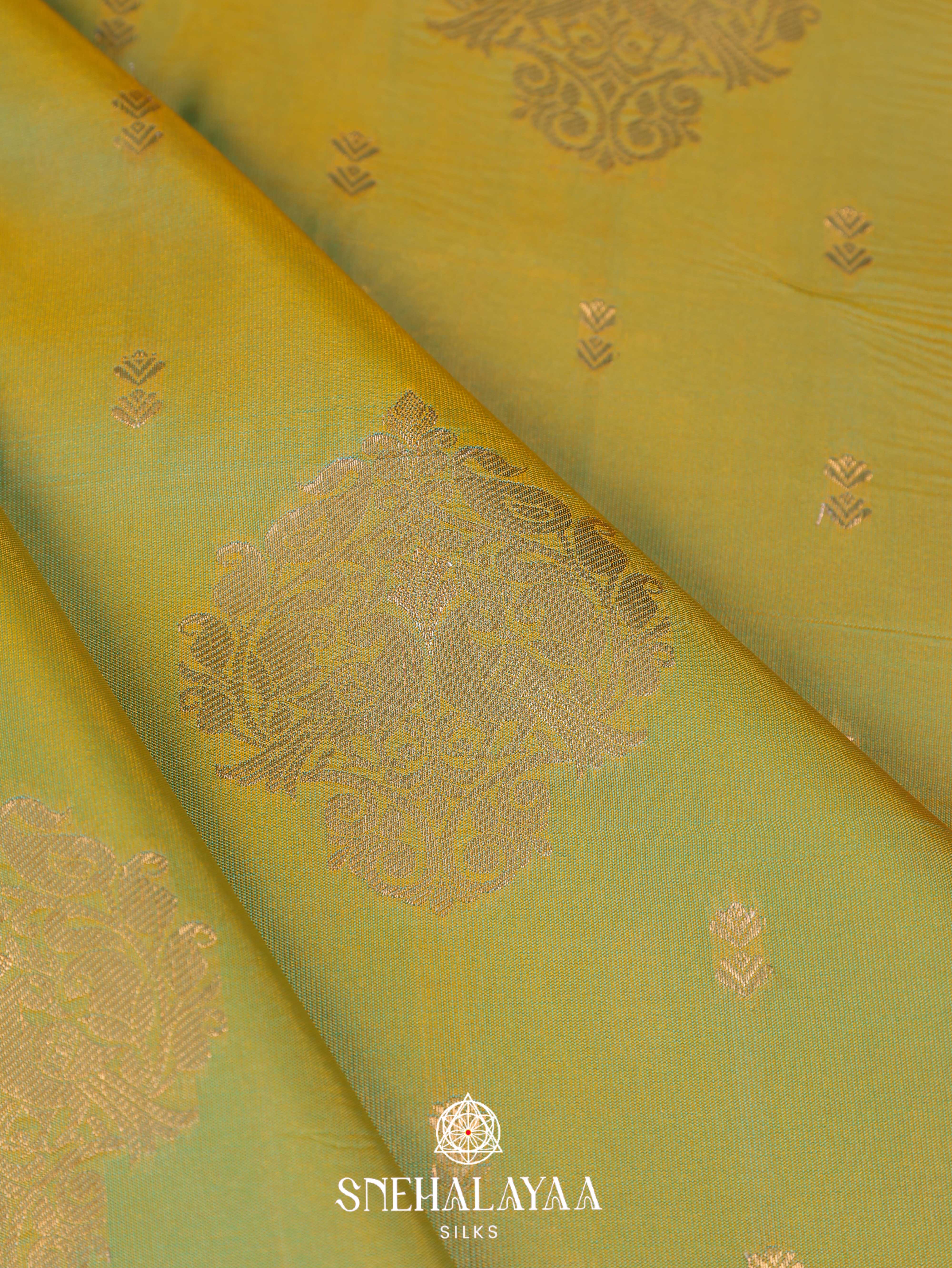 Moss Green Art Silk Saree