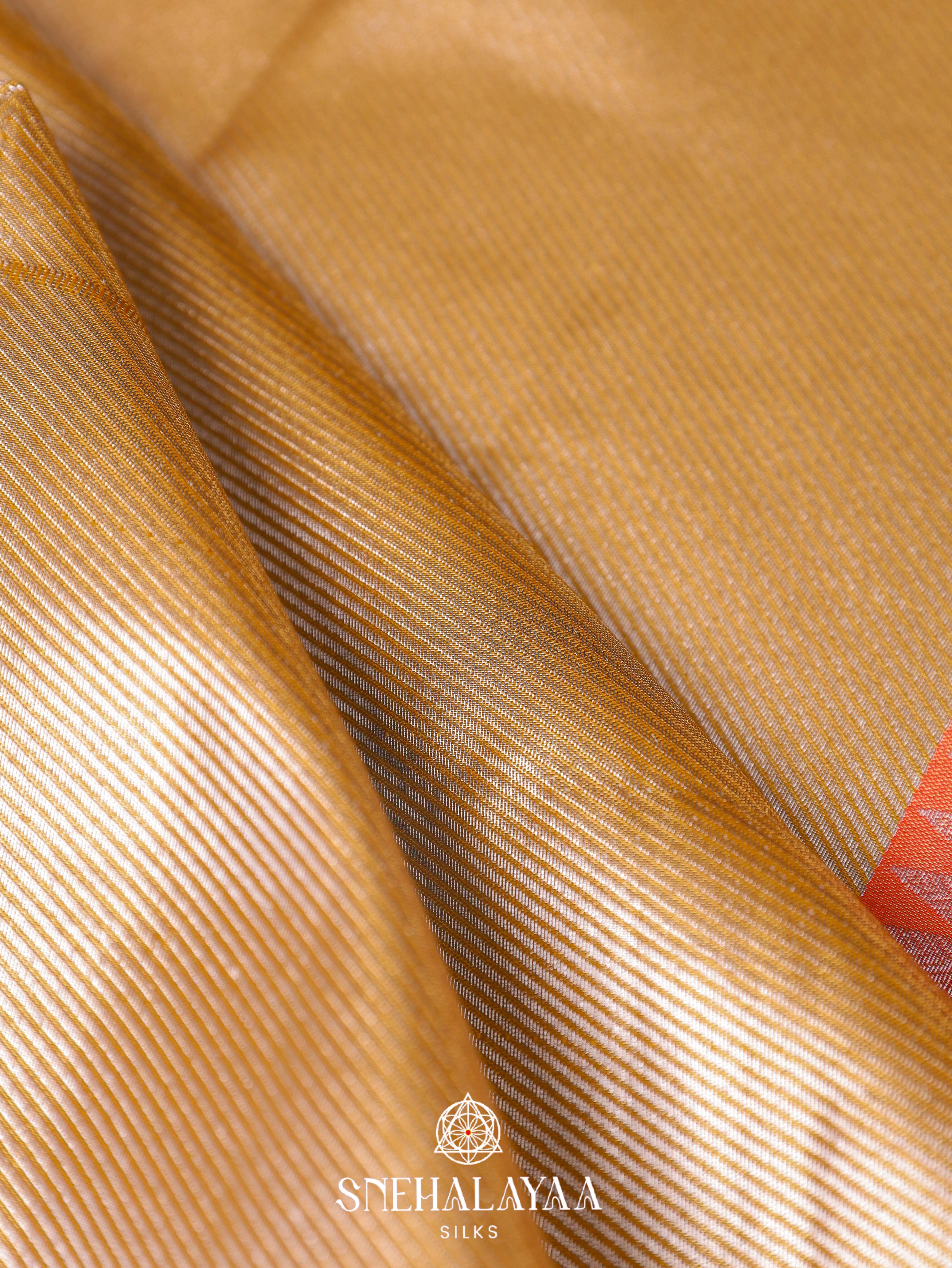 Golden Art Silk Saree