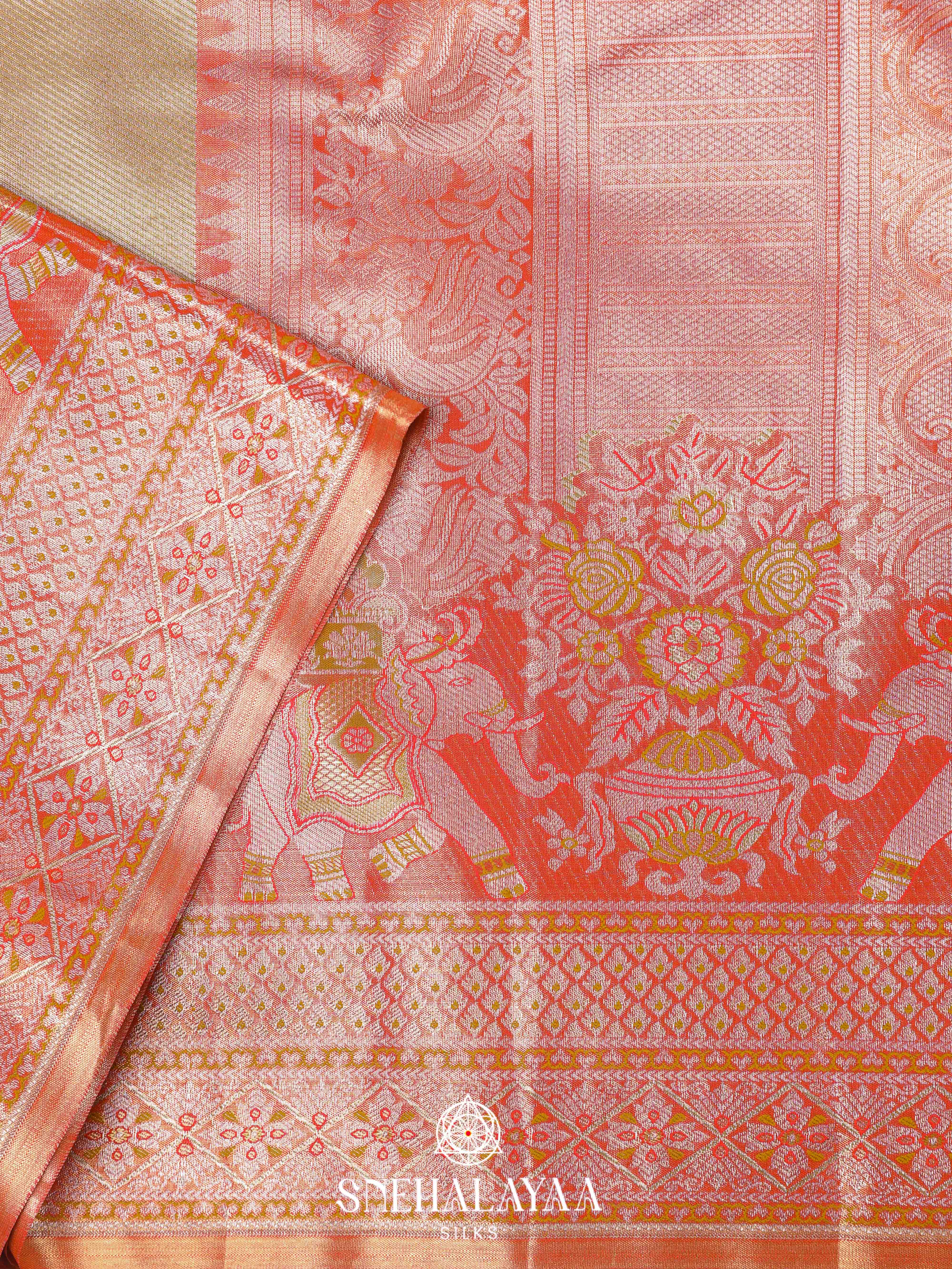 Golden Art Silk Saree