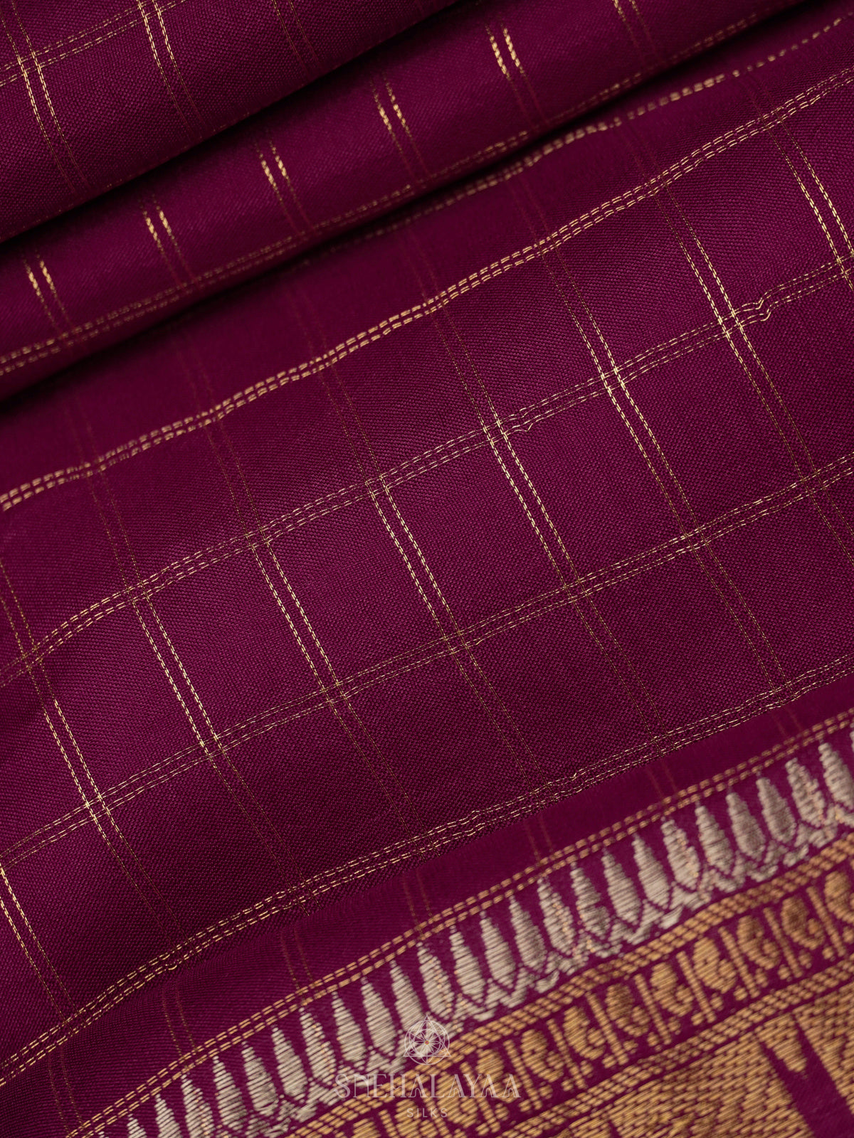 Purple Banaras Silk Saree