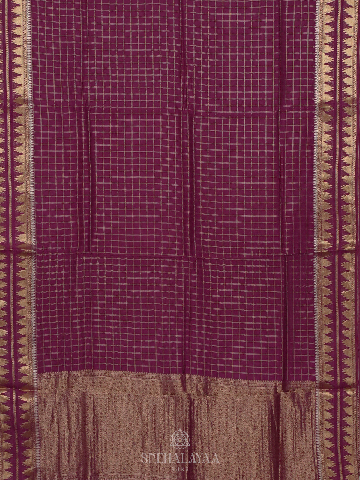 Purple Banaras Silk Saree