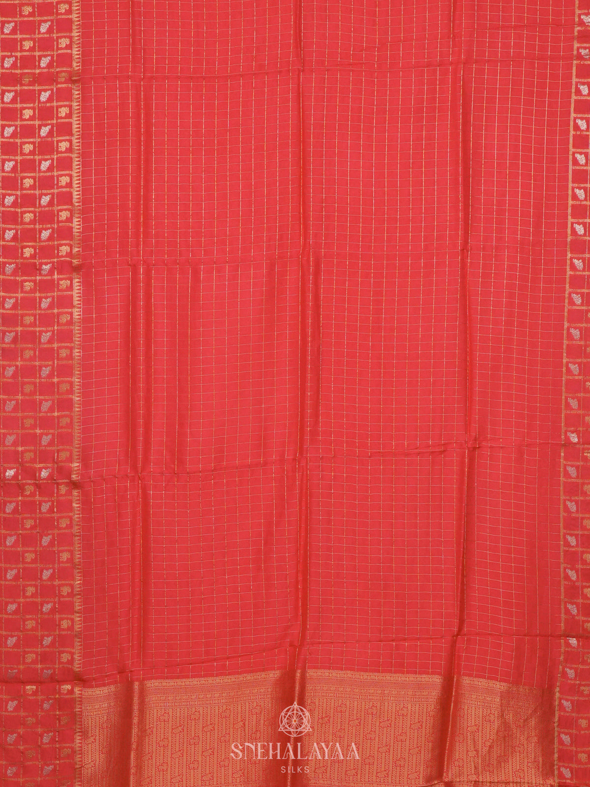 Ruby Red Banaras Silk Saree