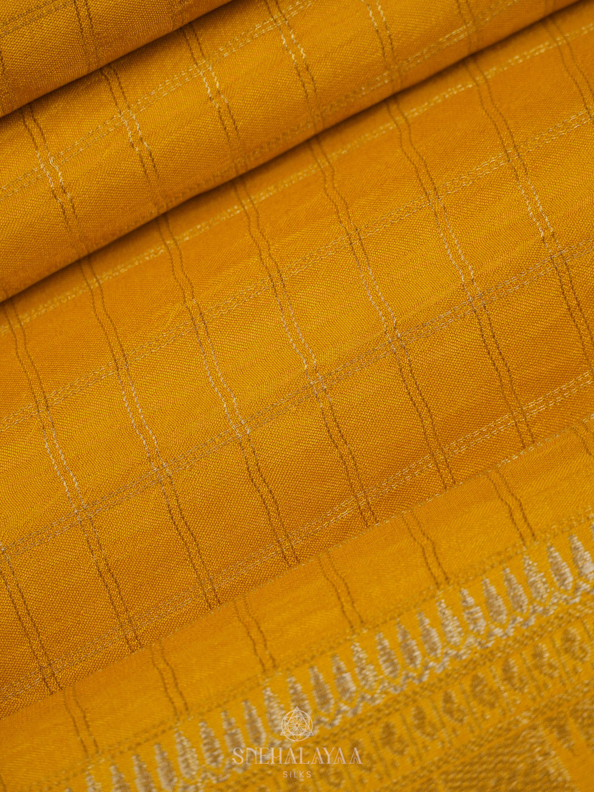 Lemon Yellow Banaras Silk Saree