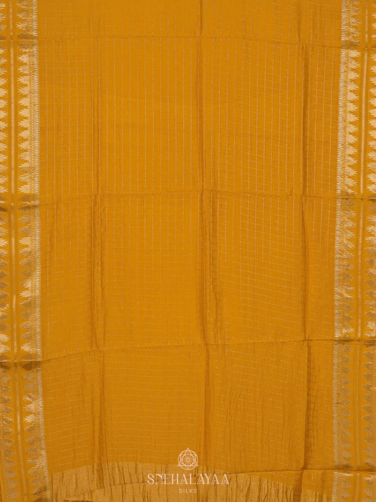 Lemon Yellow Banaras Silk Saree