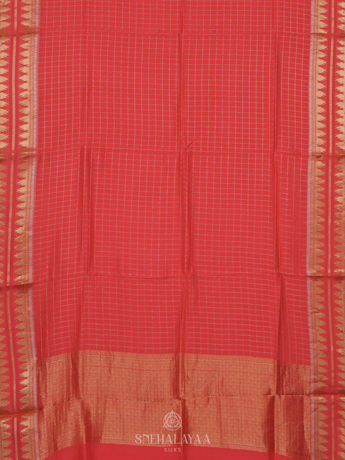 Orange Banaras Silk Saree