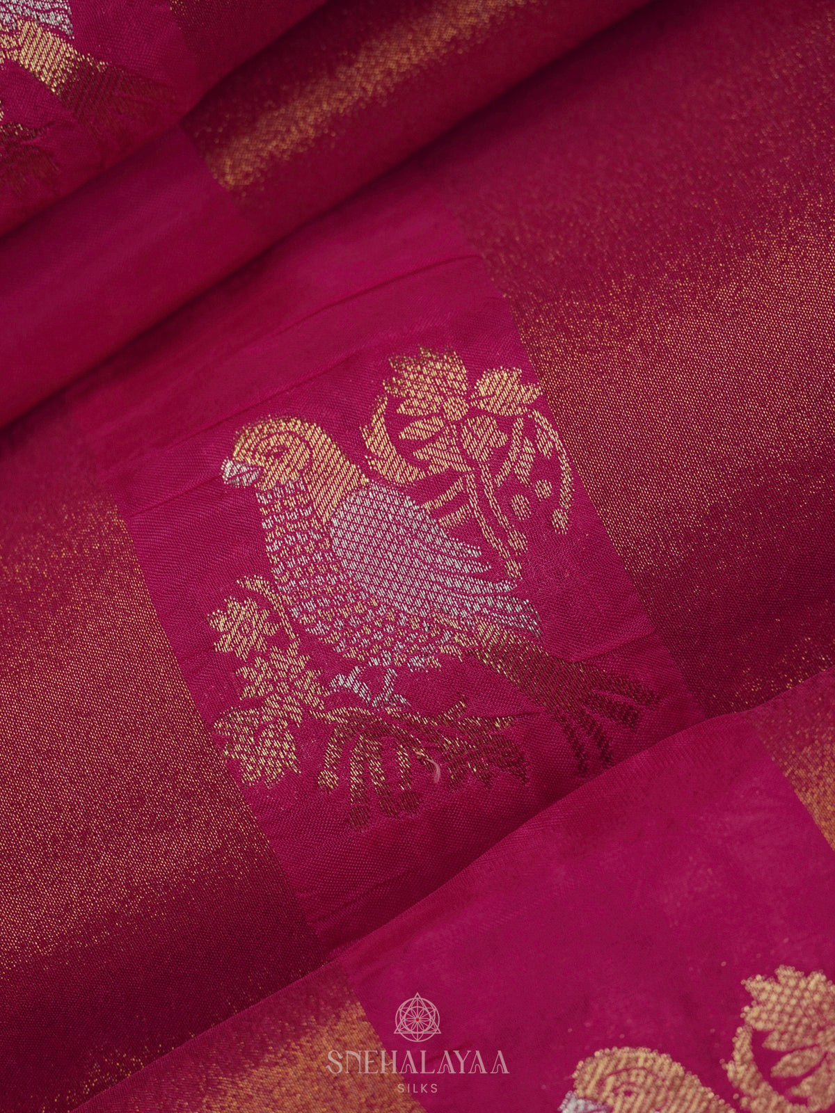 Pink Banaras Silk Saree