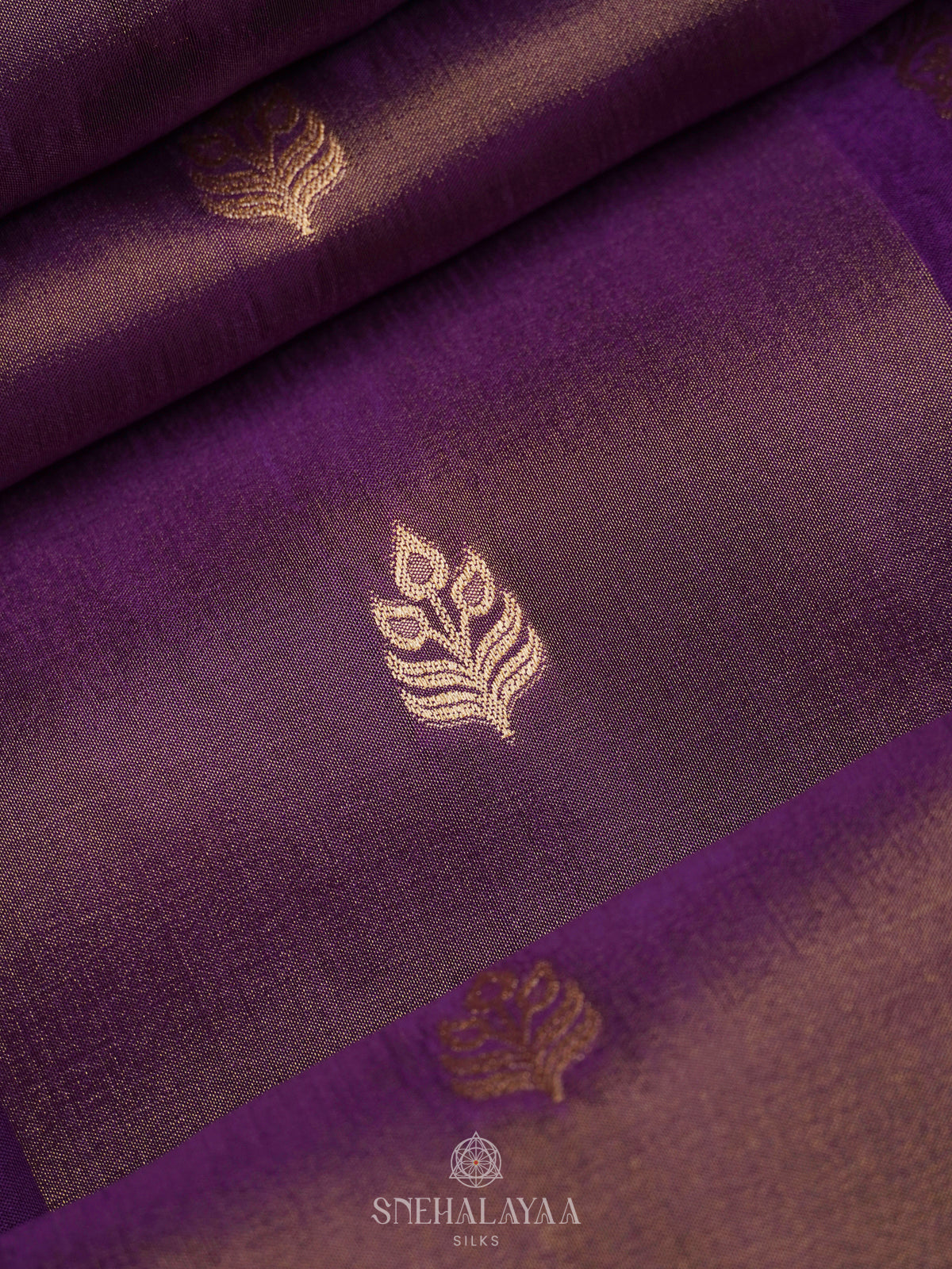 Purple Banaras Silk Saree