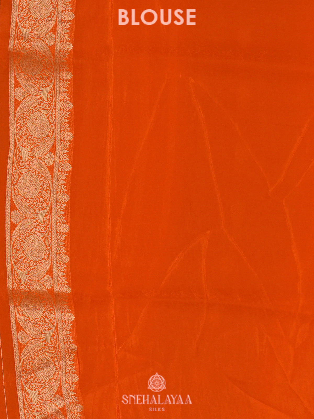 Orange Banaras Silk Saree