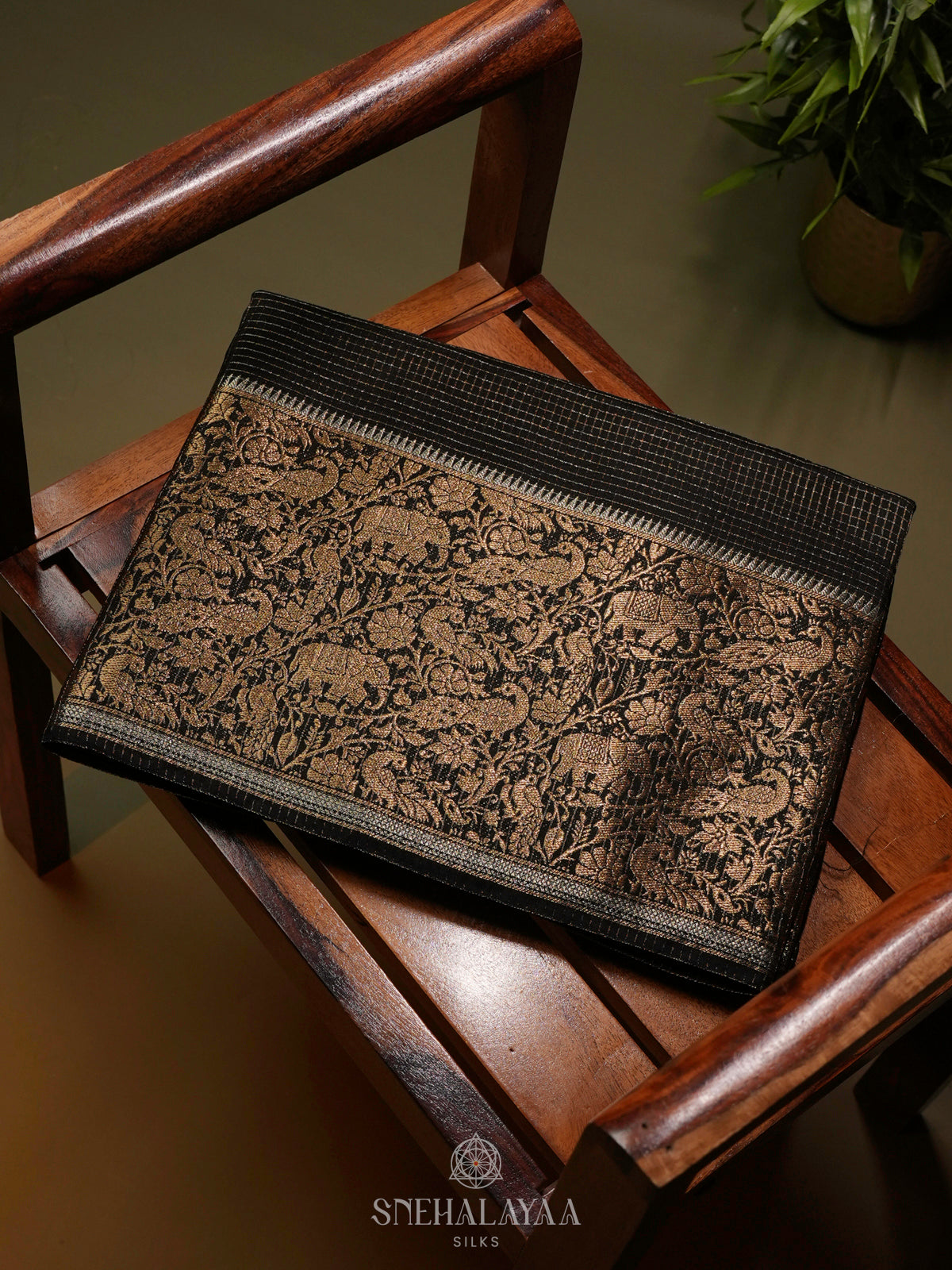 Black  Banaras Silk Saree