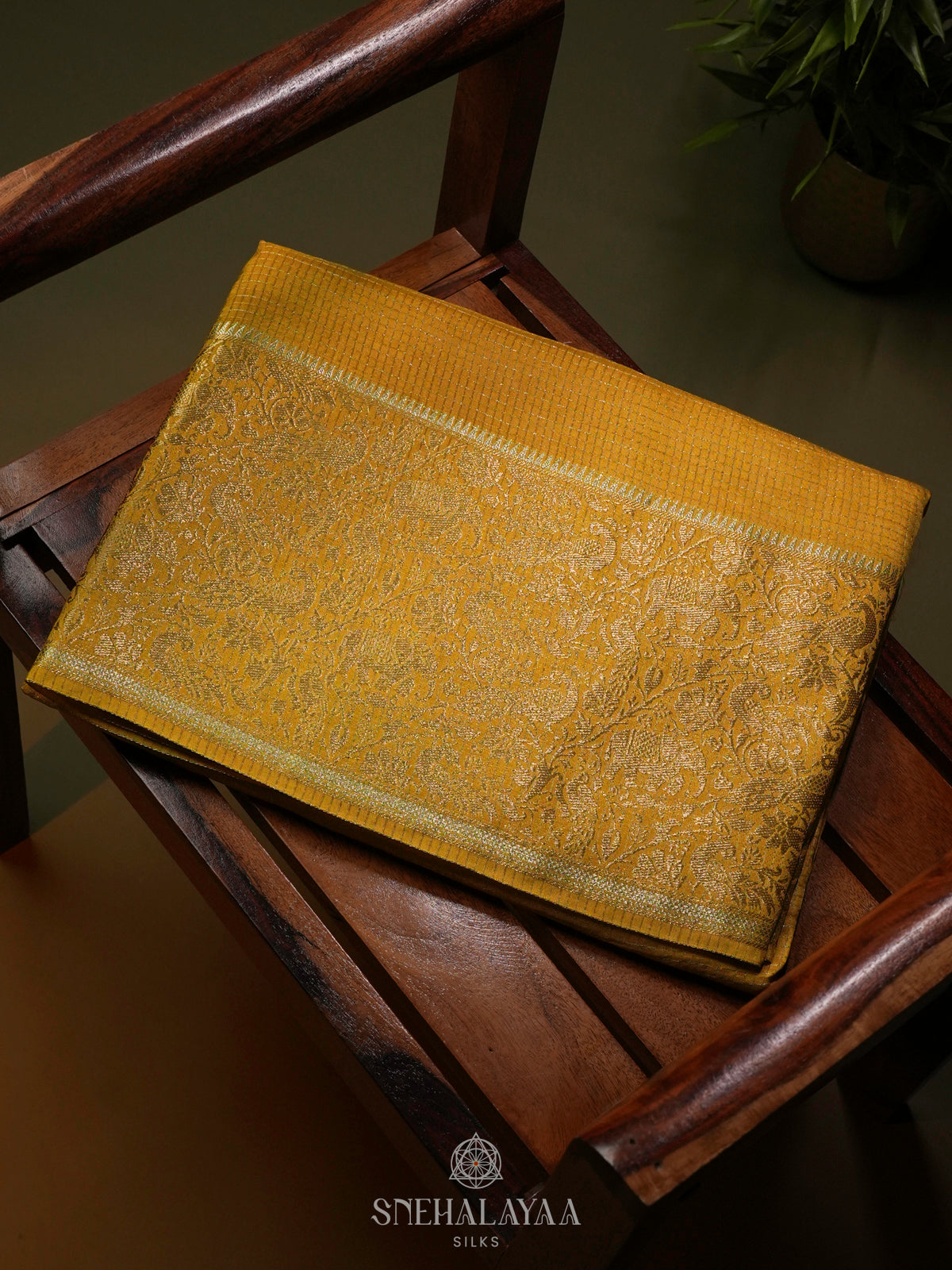 Yellow Banaras Silk Saree