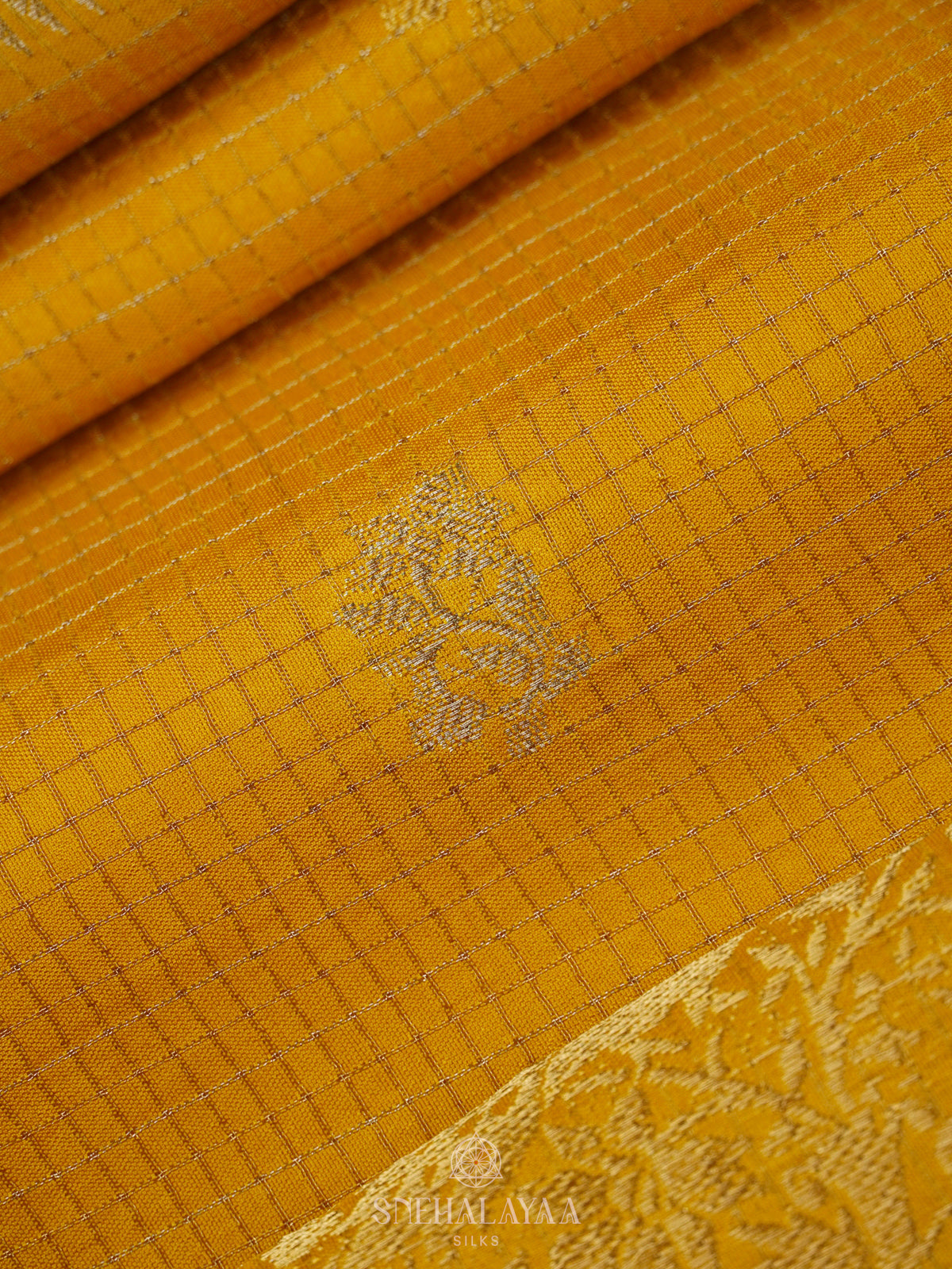 Yellow Banaras Silk Saree