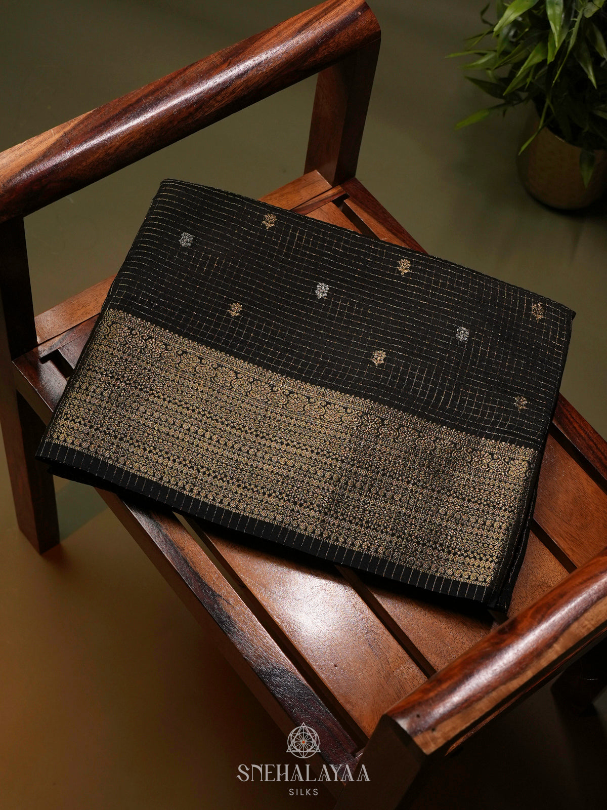 Black  Banaras Silk Saree