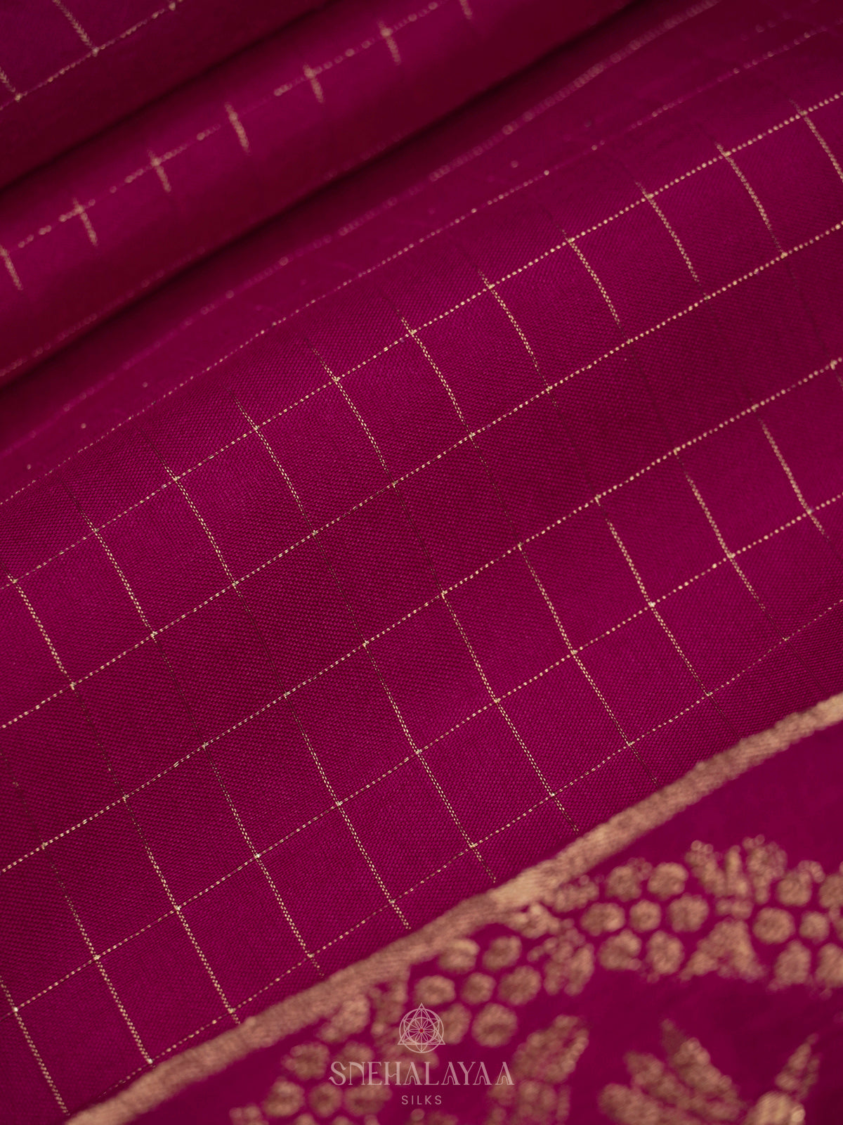 Magenta Pink Banaras Silk Saree