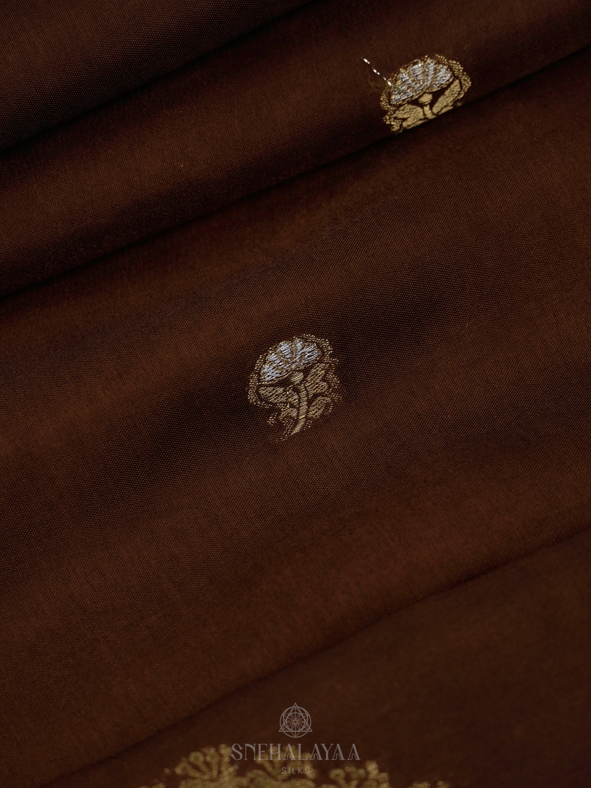 Brown Banaras Silk Saree