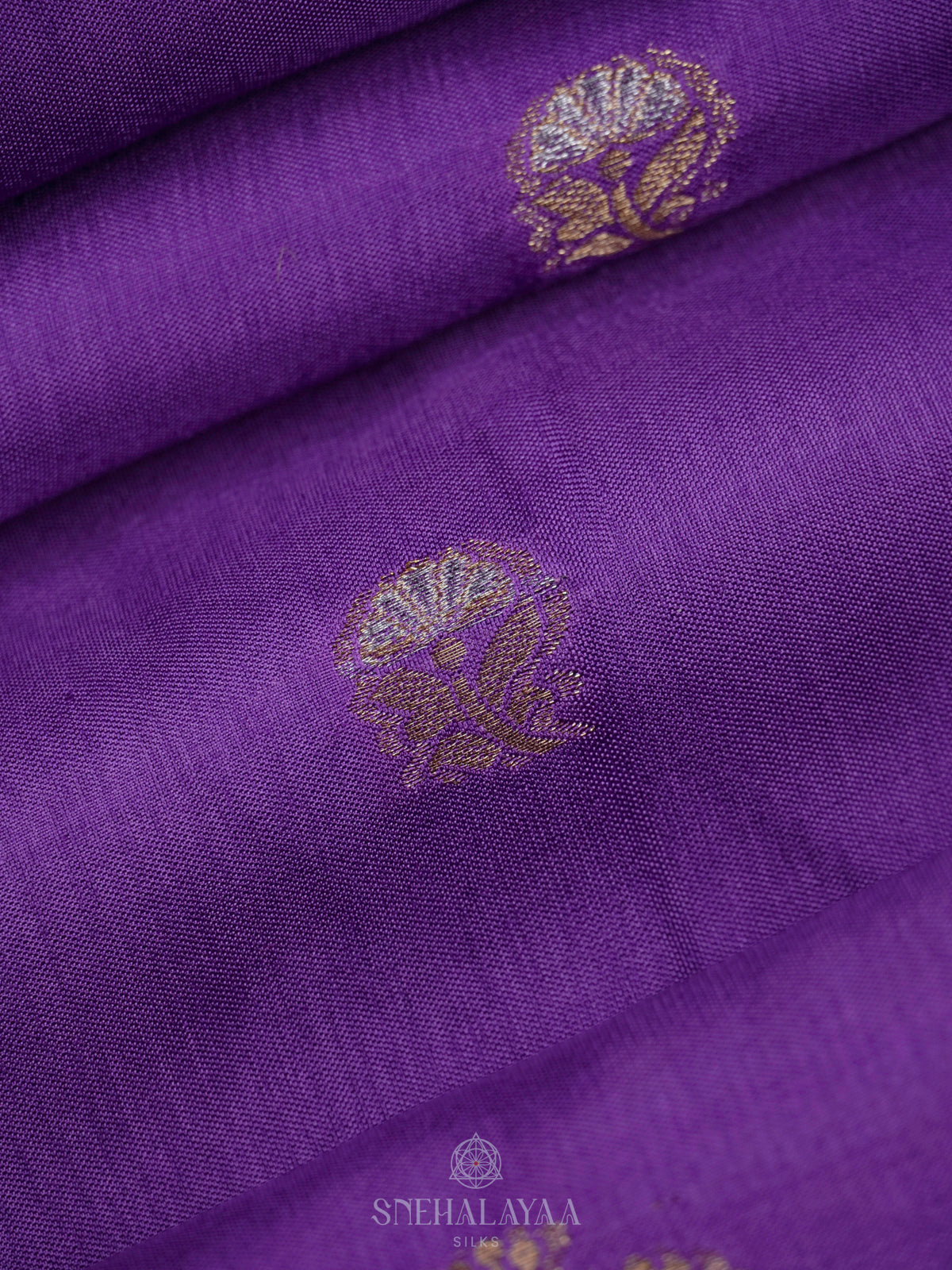 Purple Banaras Silk Saree