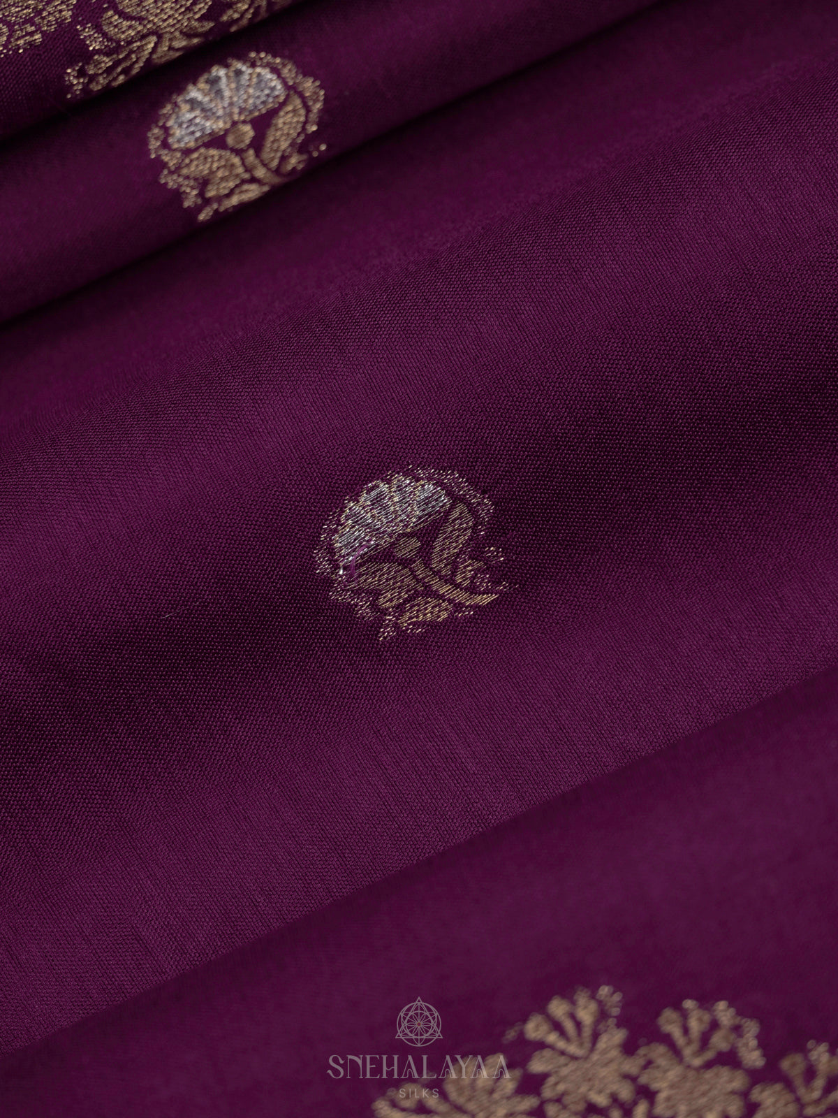 Purple Banaras Silk Saree