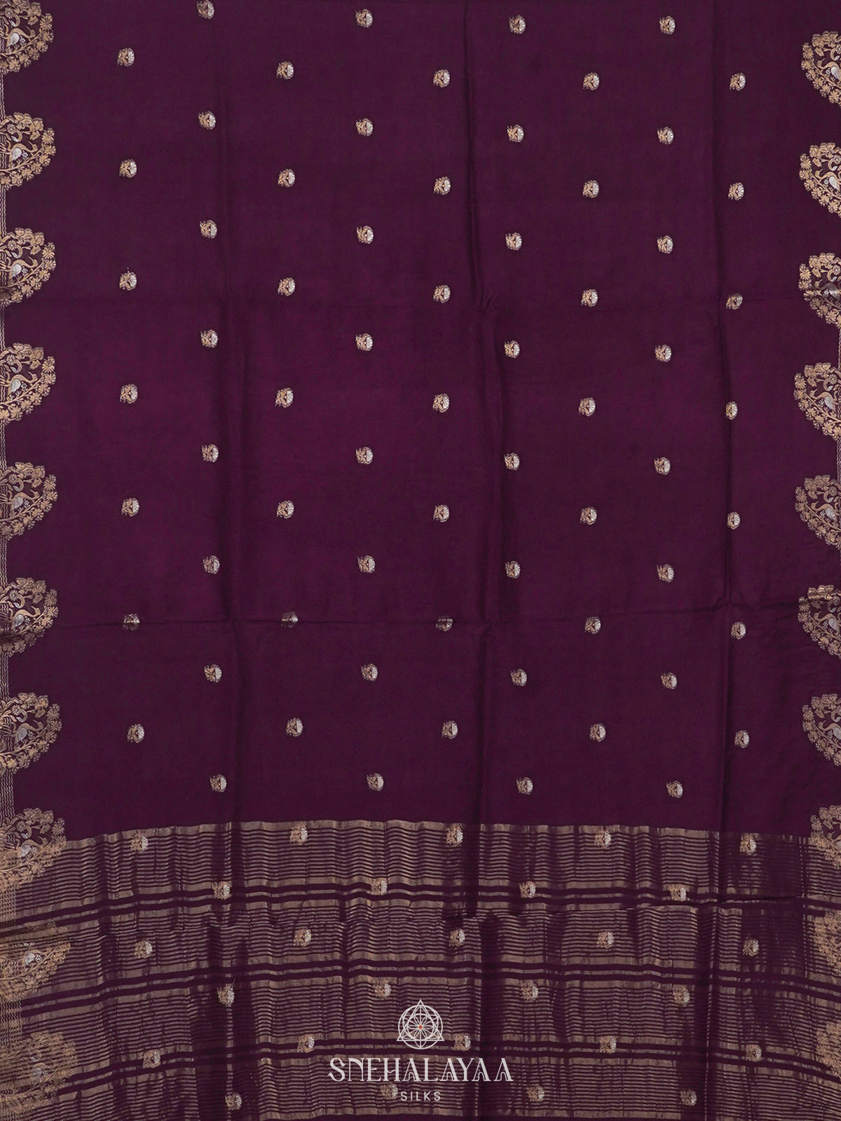 Purple Banaras Silk Saree