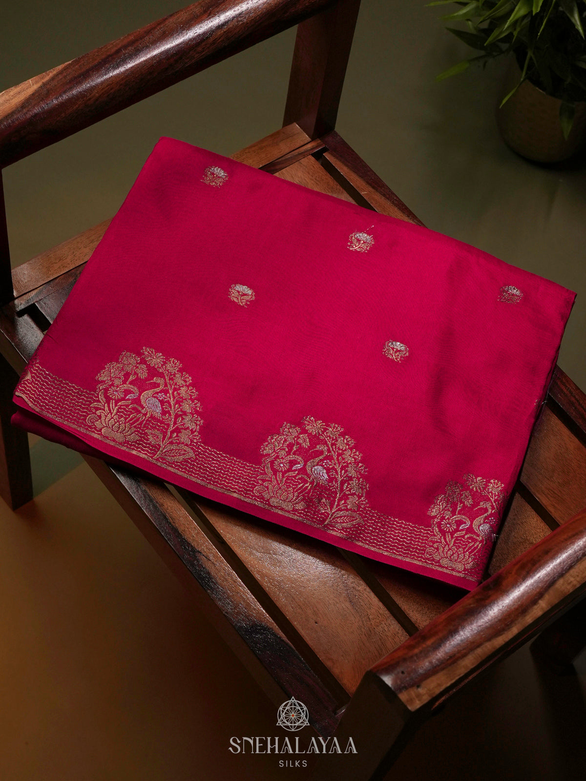 Pink Banaras Silk Saree