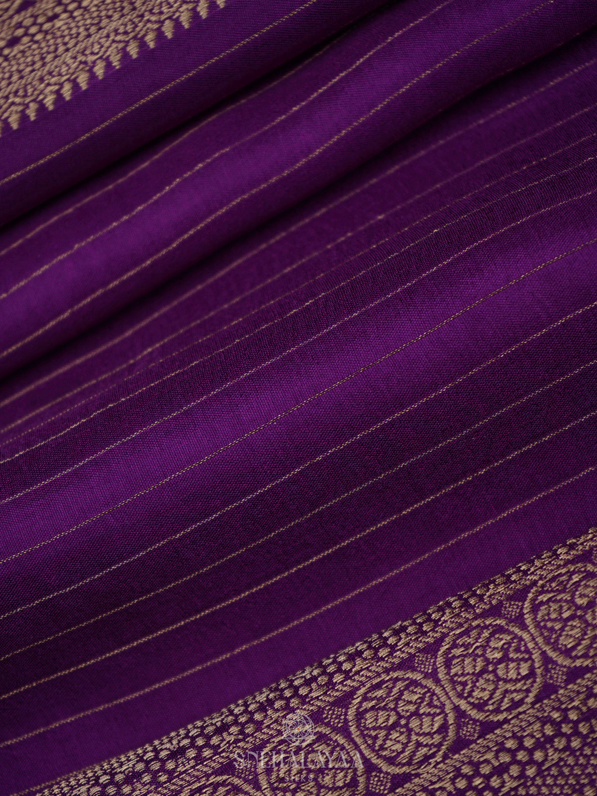 Purple Banaras Silk Saree