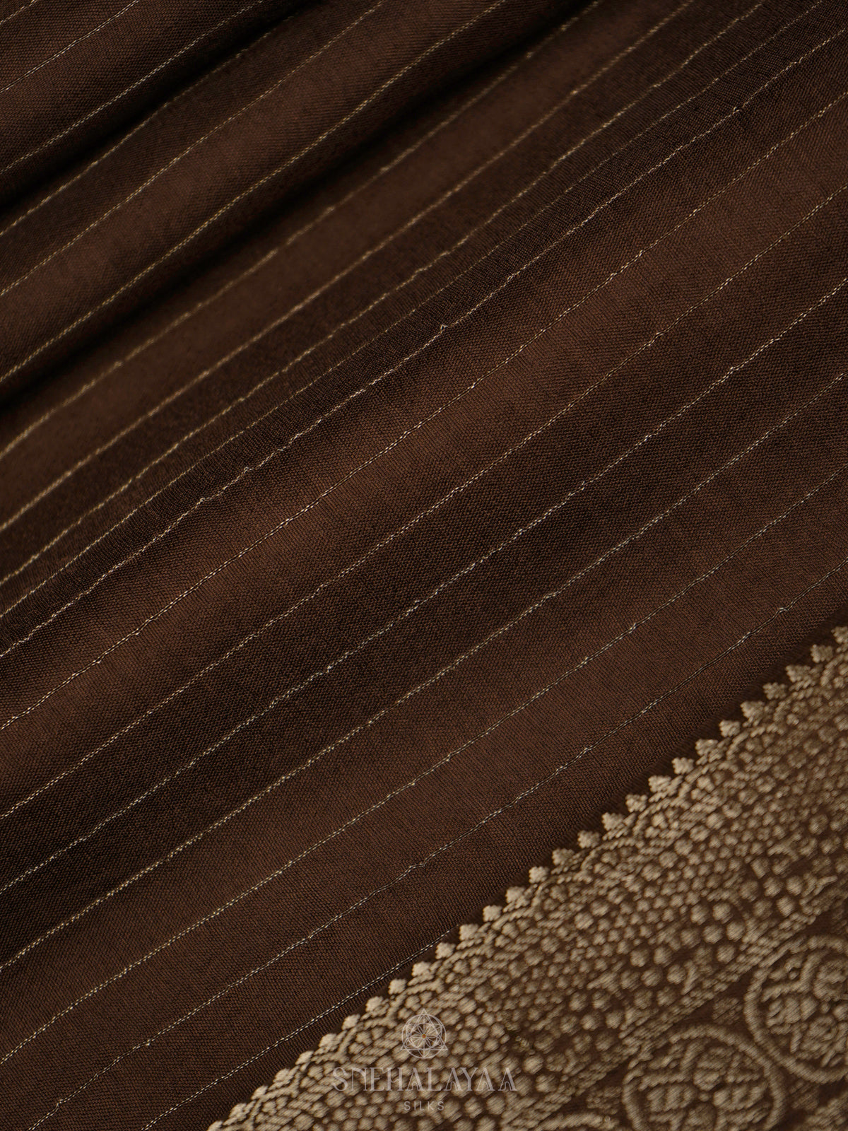 Brown Banaras Silk Saree