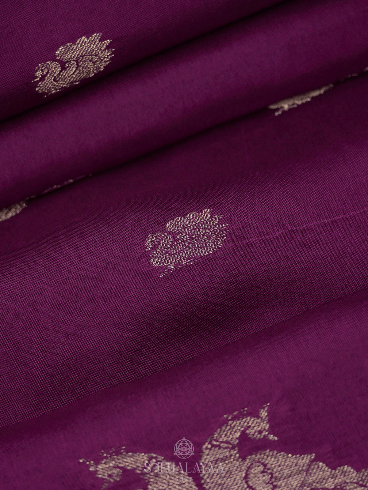 Purple Banaras Silk Saree