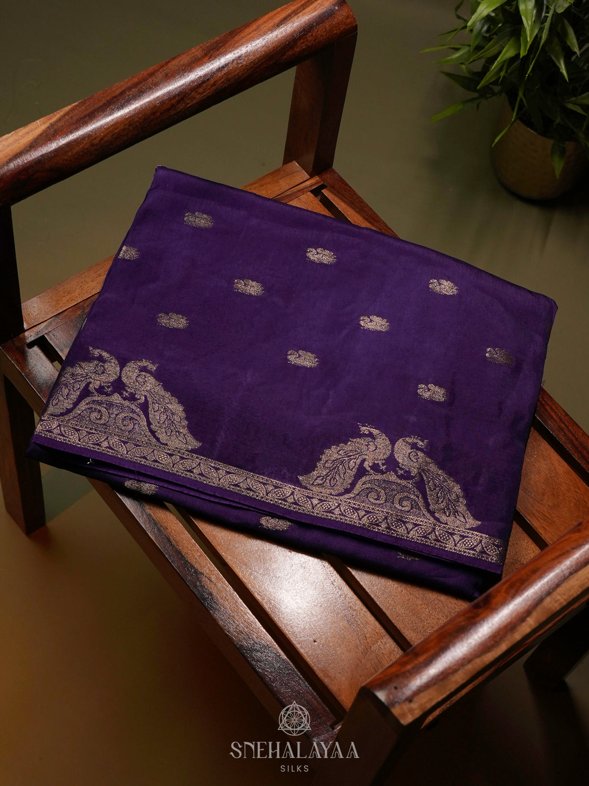 Purple Banaras Silk Saree