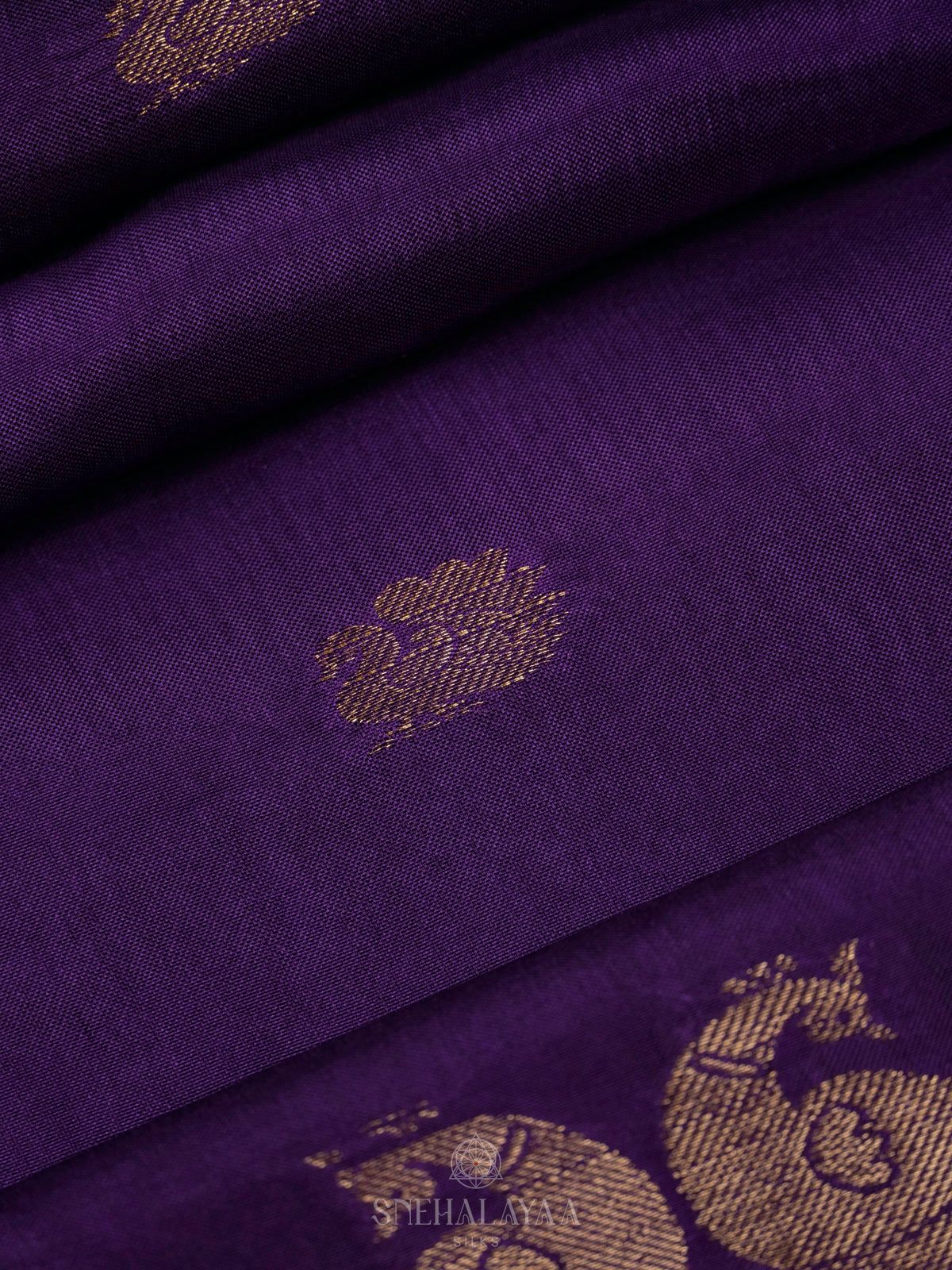 Purple Banaras Silk Saree