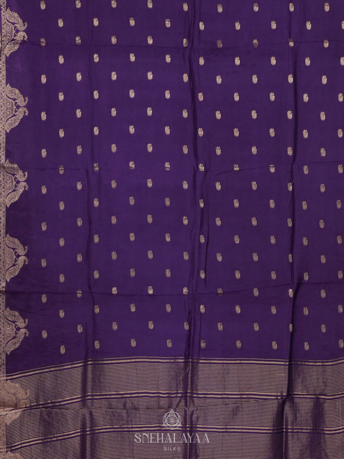 Purple Banaras Silk Saree