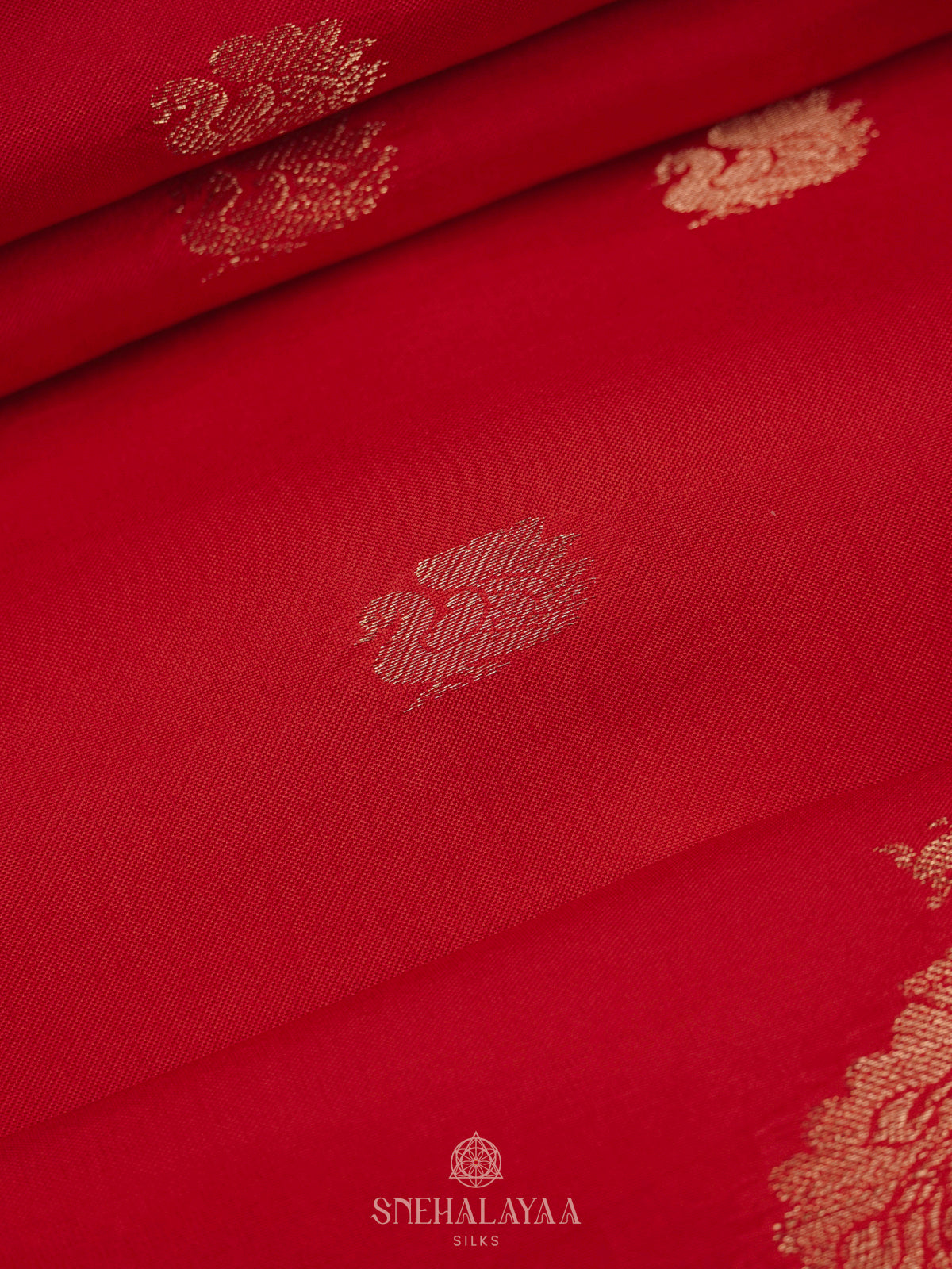 Ruby Red Banaras Silk Saree