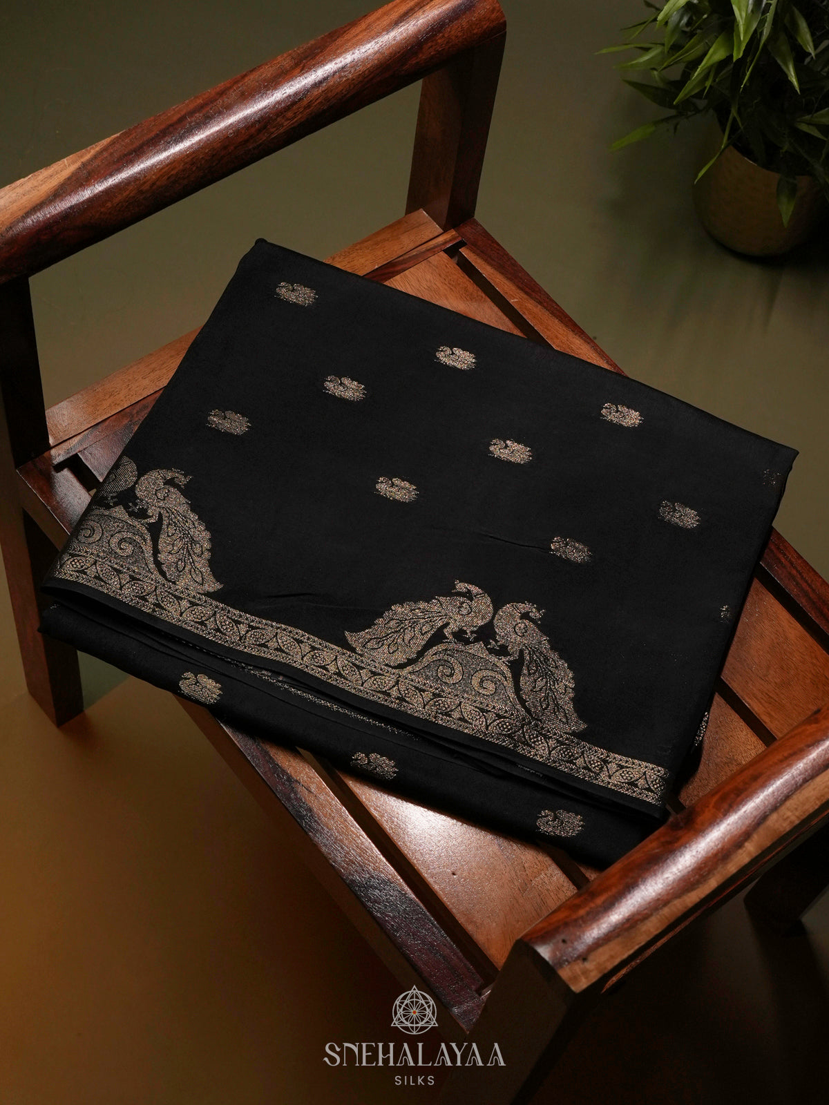 Black  Banaras Silk Saree
