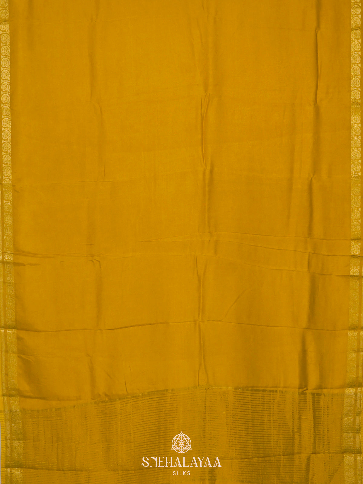 Yellow Mysore Silk Saree