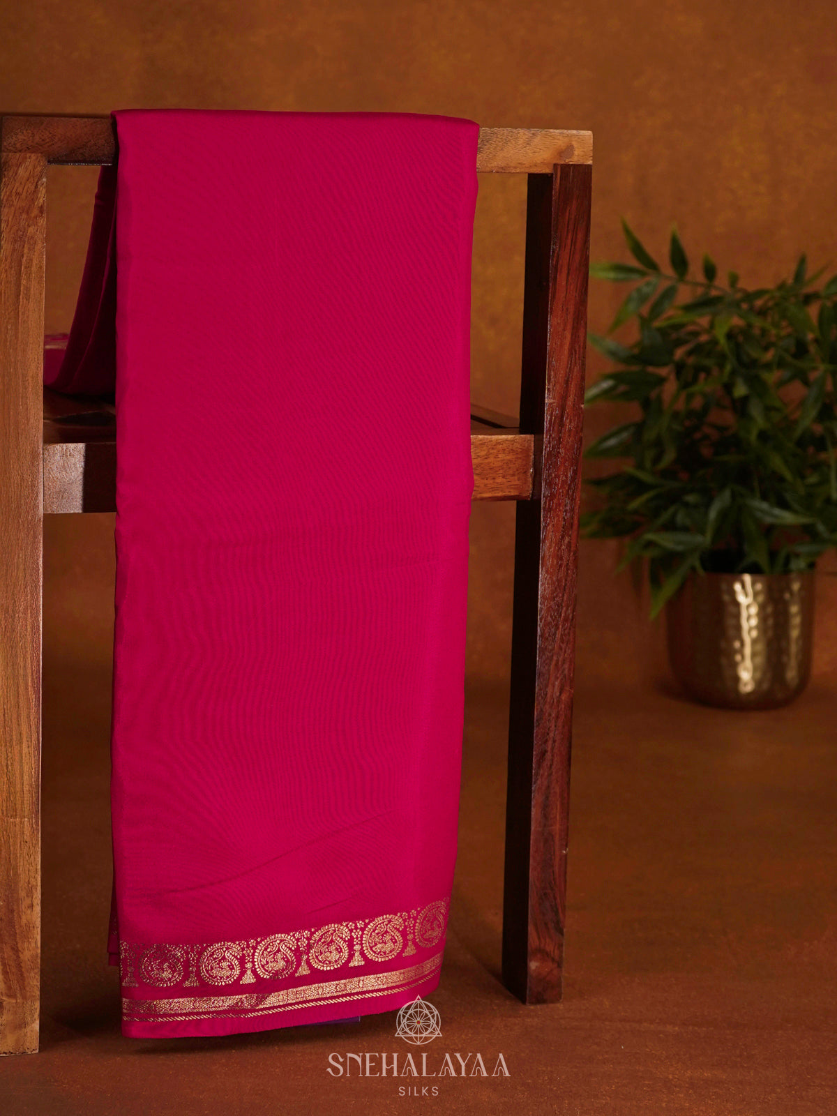 Pink Mysore Silk Saree