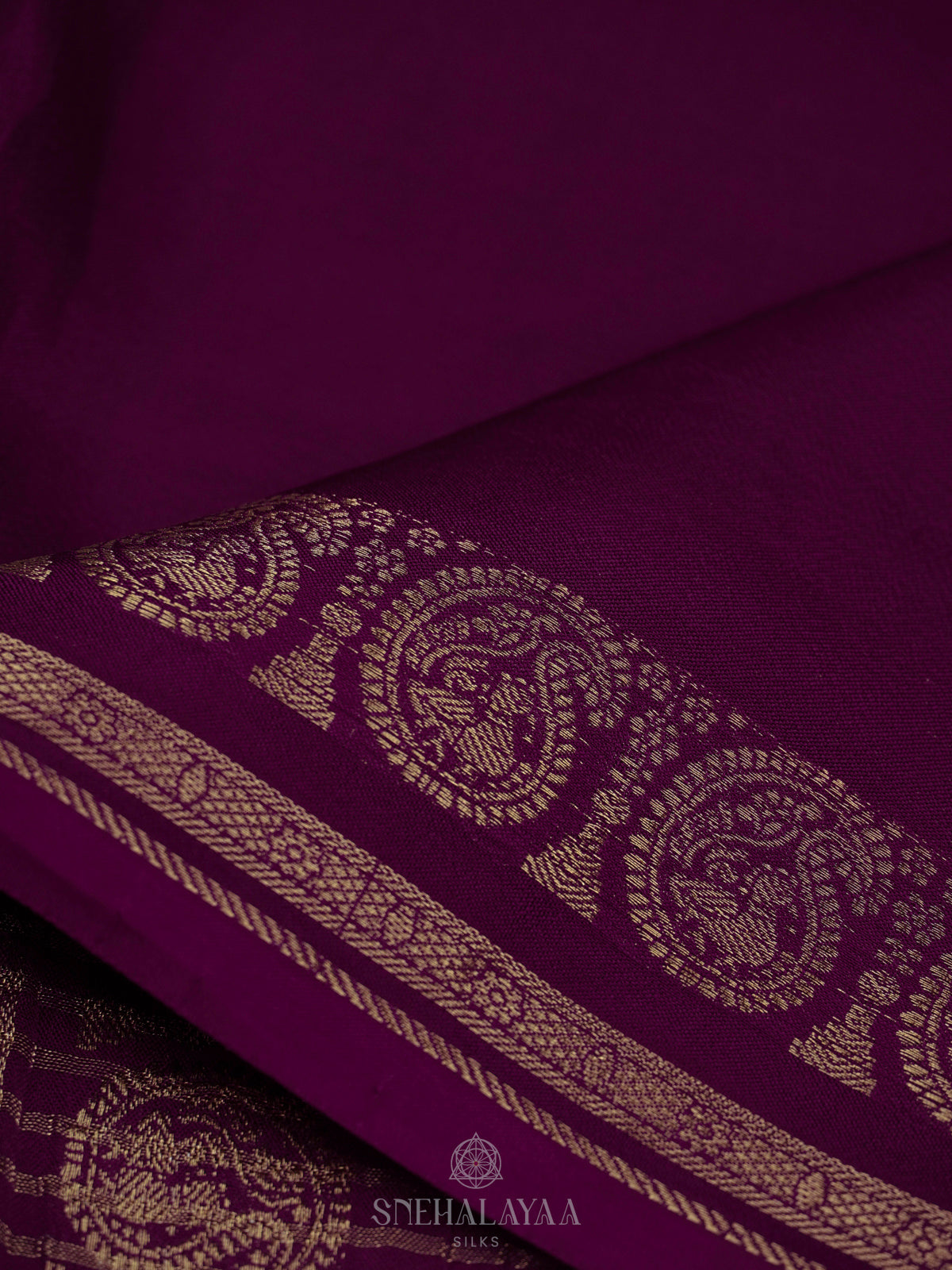 Purple Mysore Silk Saree