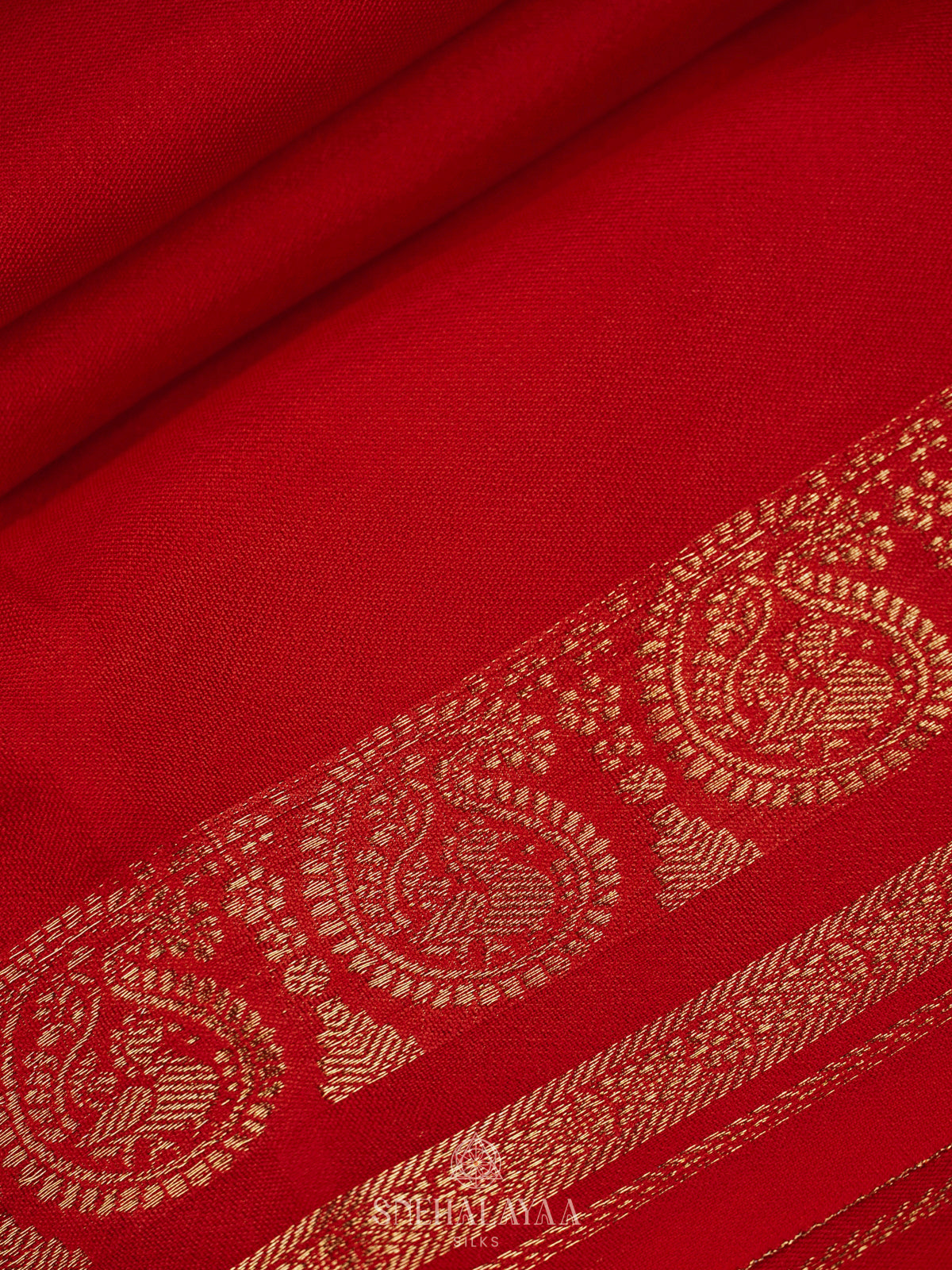 Orange Mysore Silk Saree