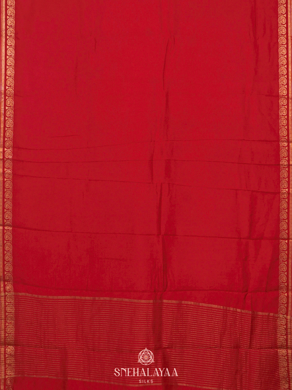 Orange Mysore Silk Saree