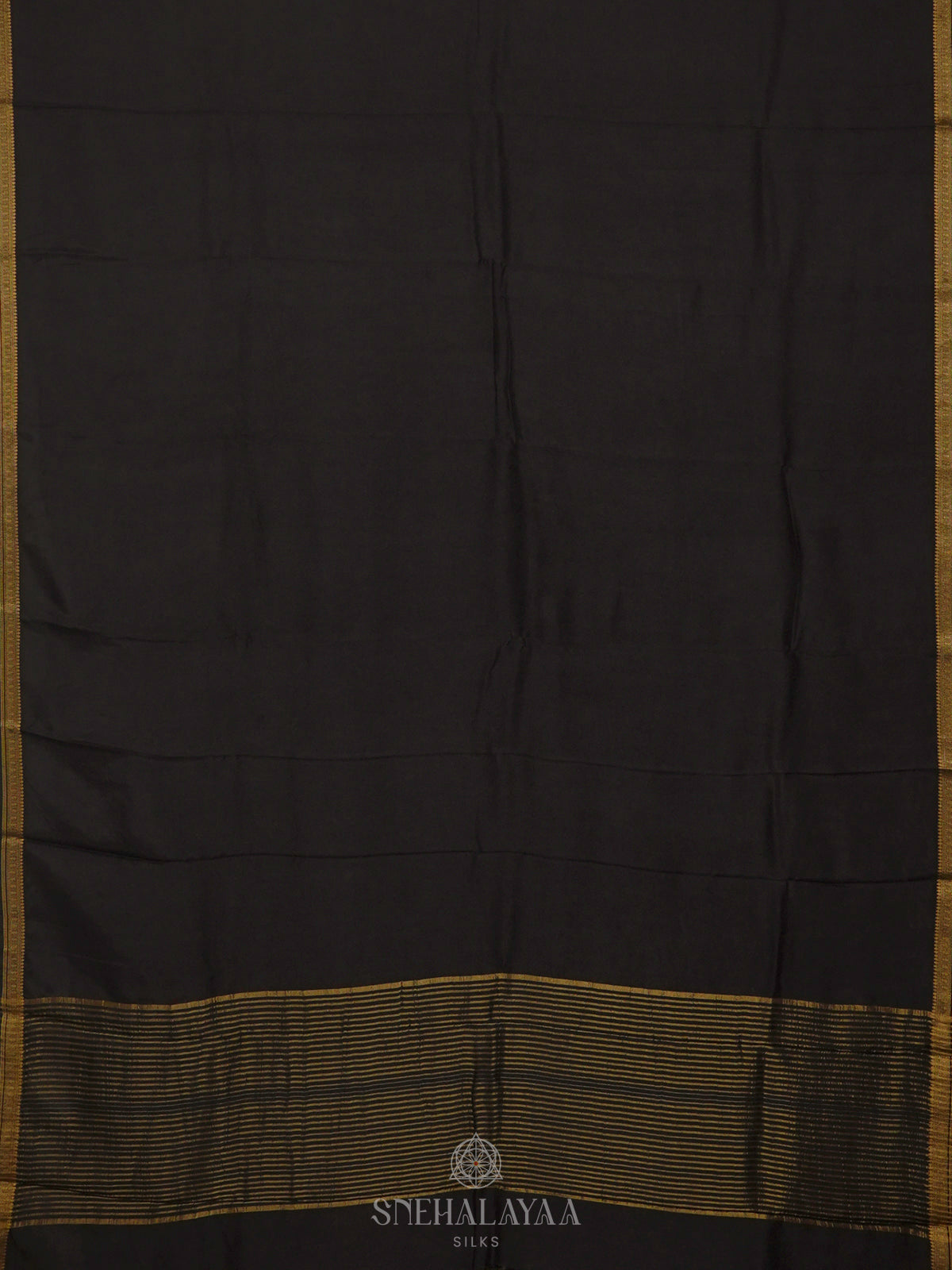 Black Mysore Silk Saree