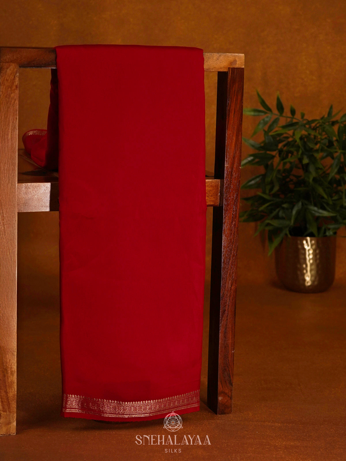 Red Mysore Silk Saree