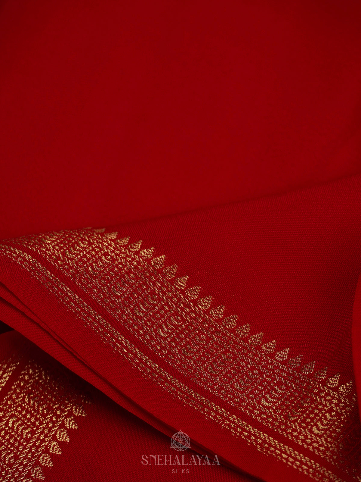 Red Mysore Silk Saree