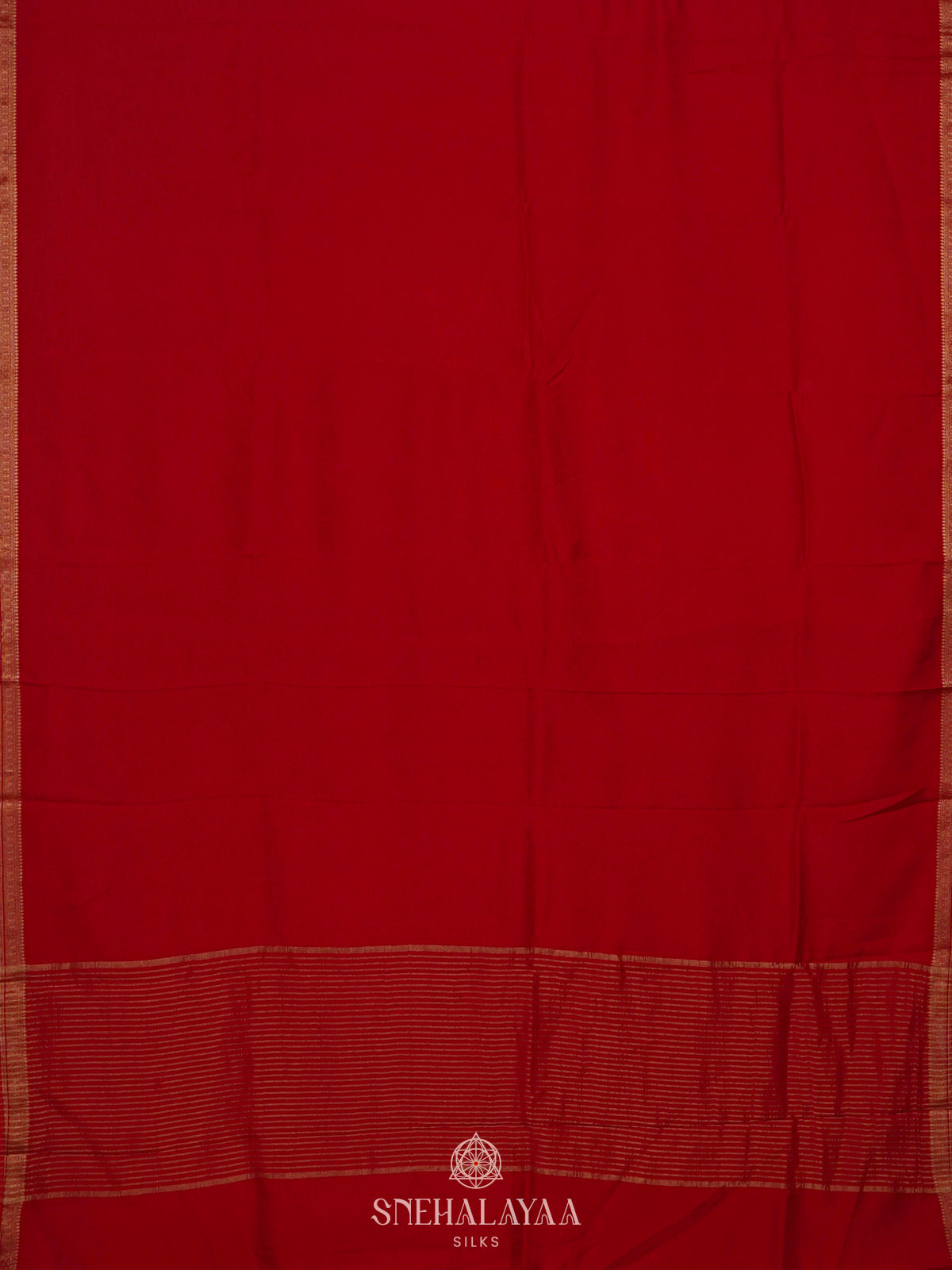 Red Mysore Silk Saree